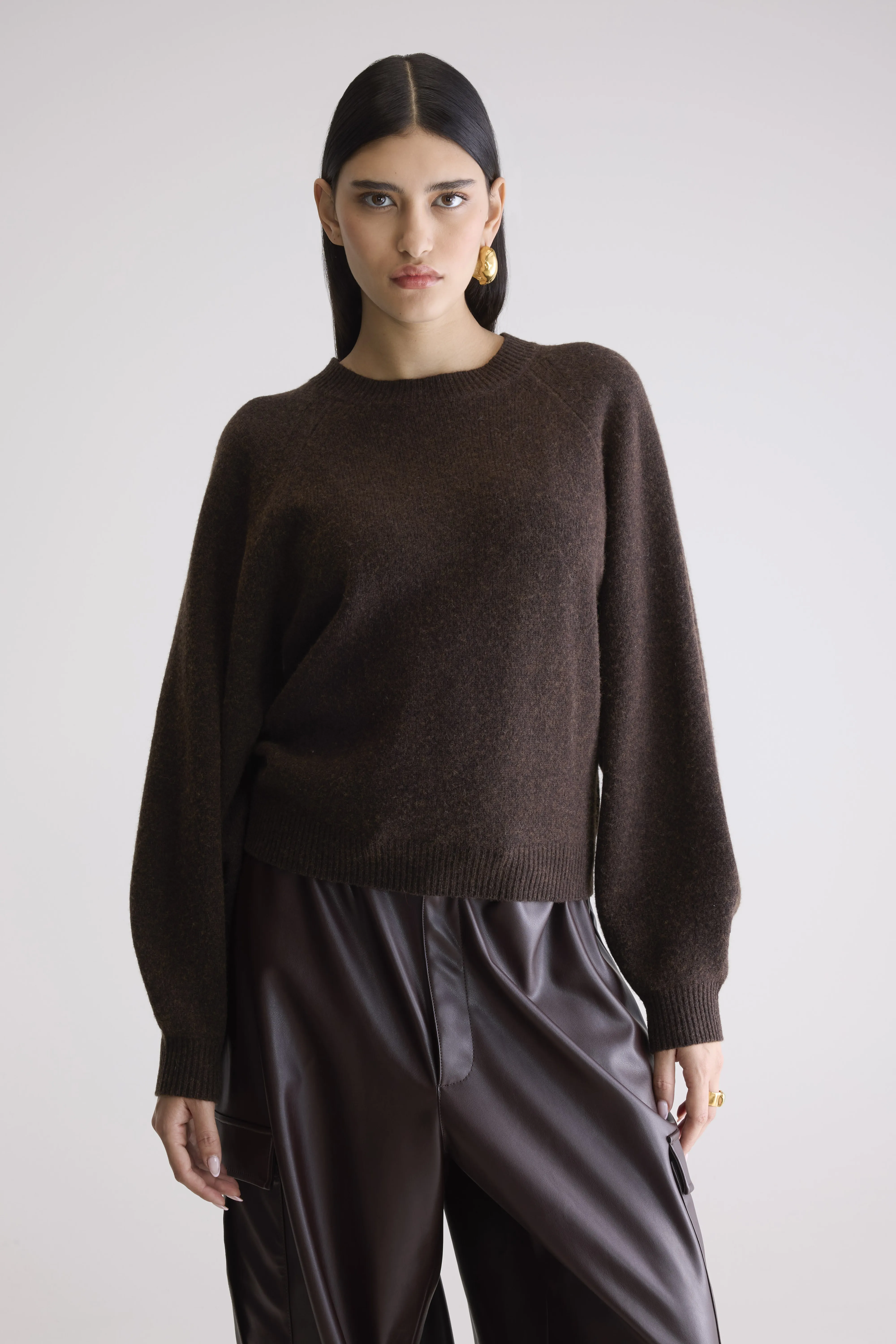 Ameka Crewneck Sweater (252 / W / DARK ROAST) - Image 2