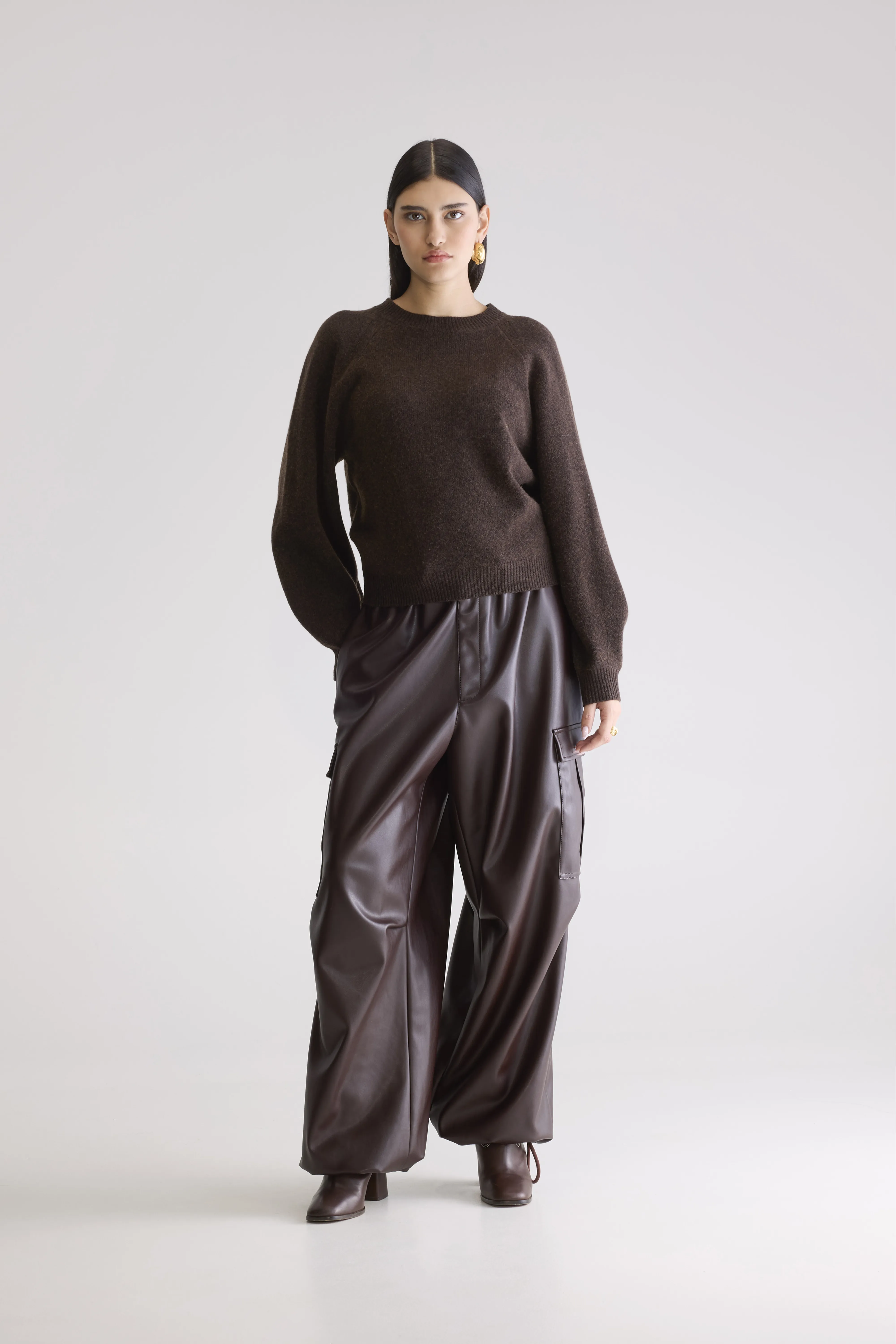 Ameka Crewneck Sweater (252 / W / DARK ROAST) - Image 3