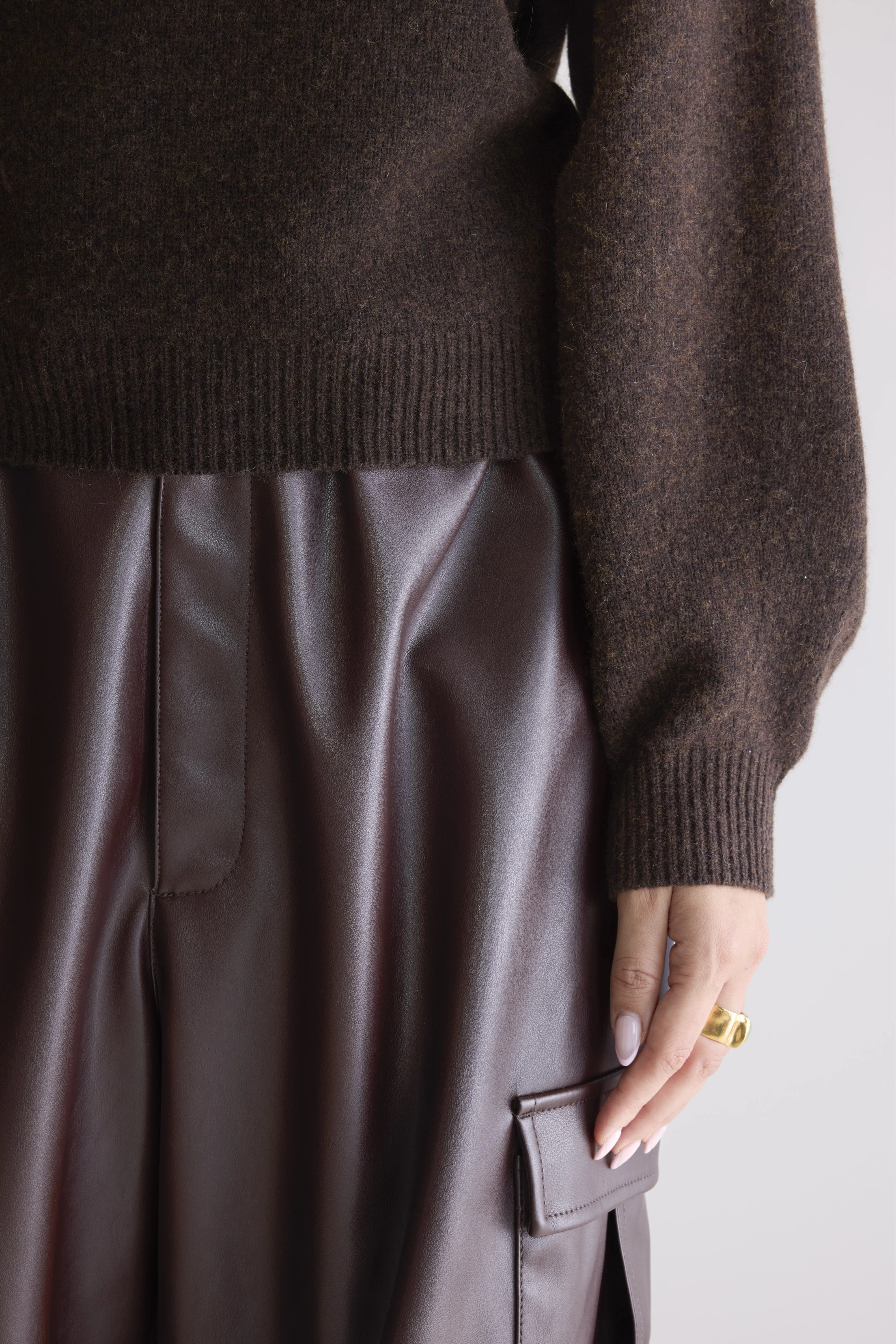 Ameka Crewneck Sweater (252 / W / DARK ROAST) - Image 6
