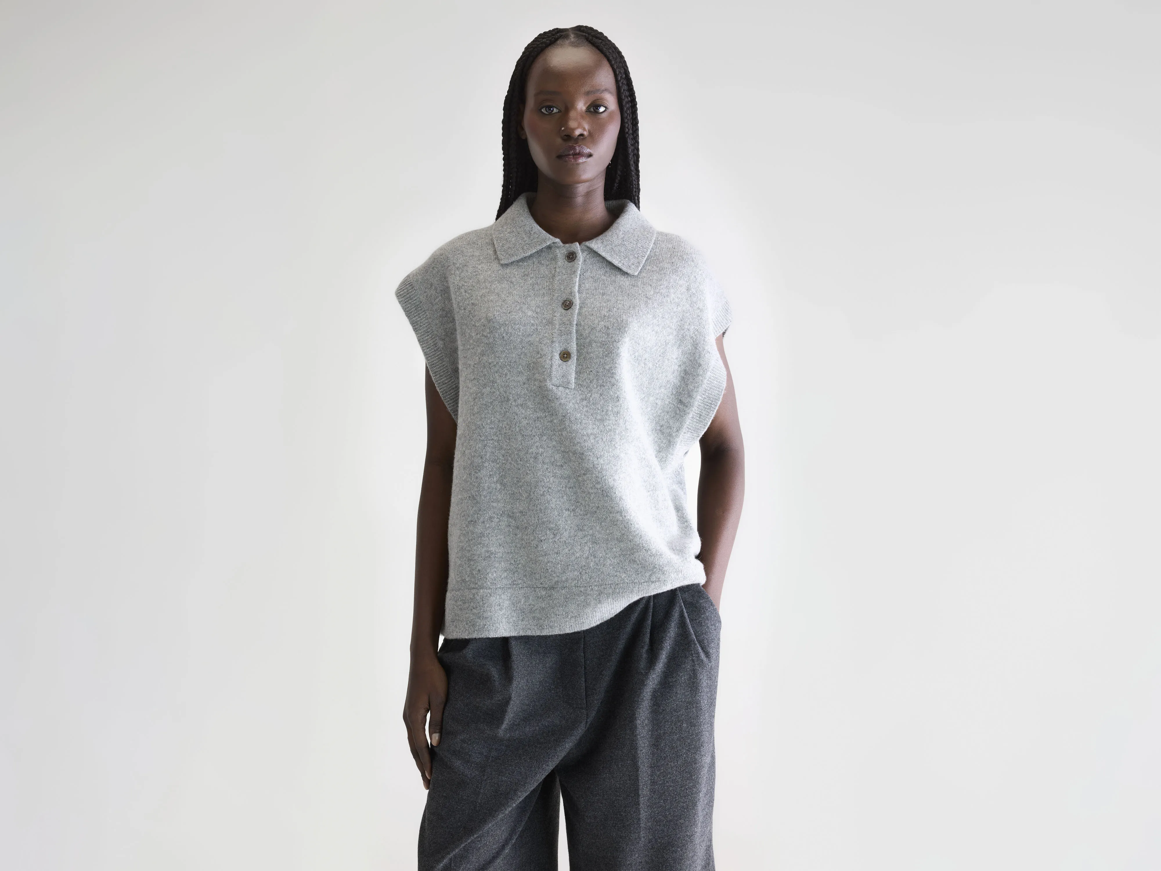 Ameson sleeveless sweater (252 / W / H. GREY)