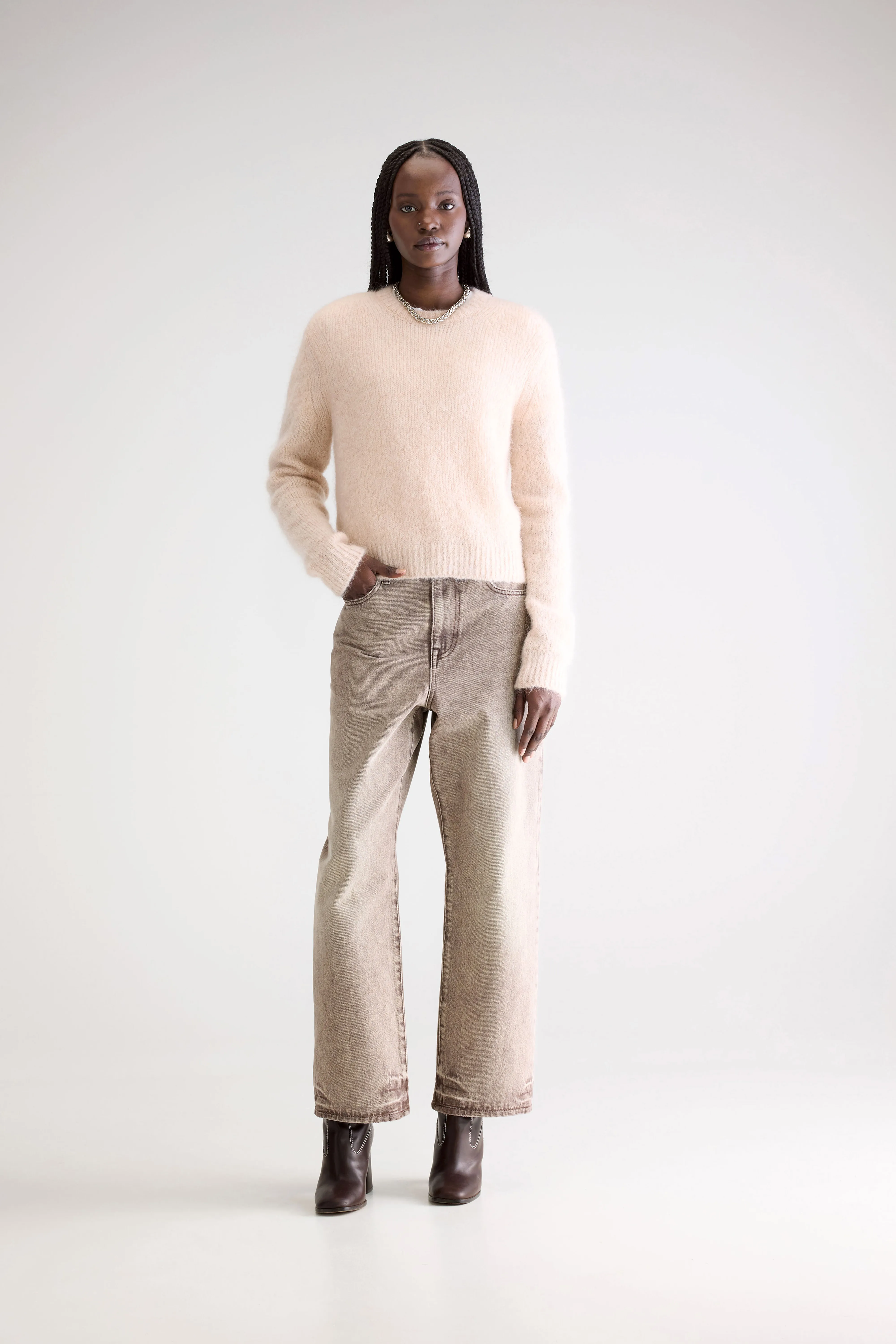 Anco crewneck sweater (252 / W / LIGHT ROSE) - Image 3