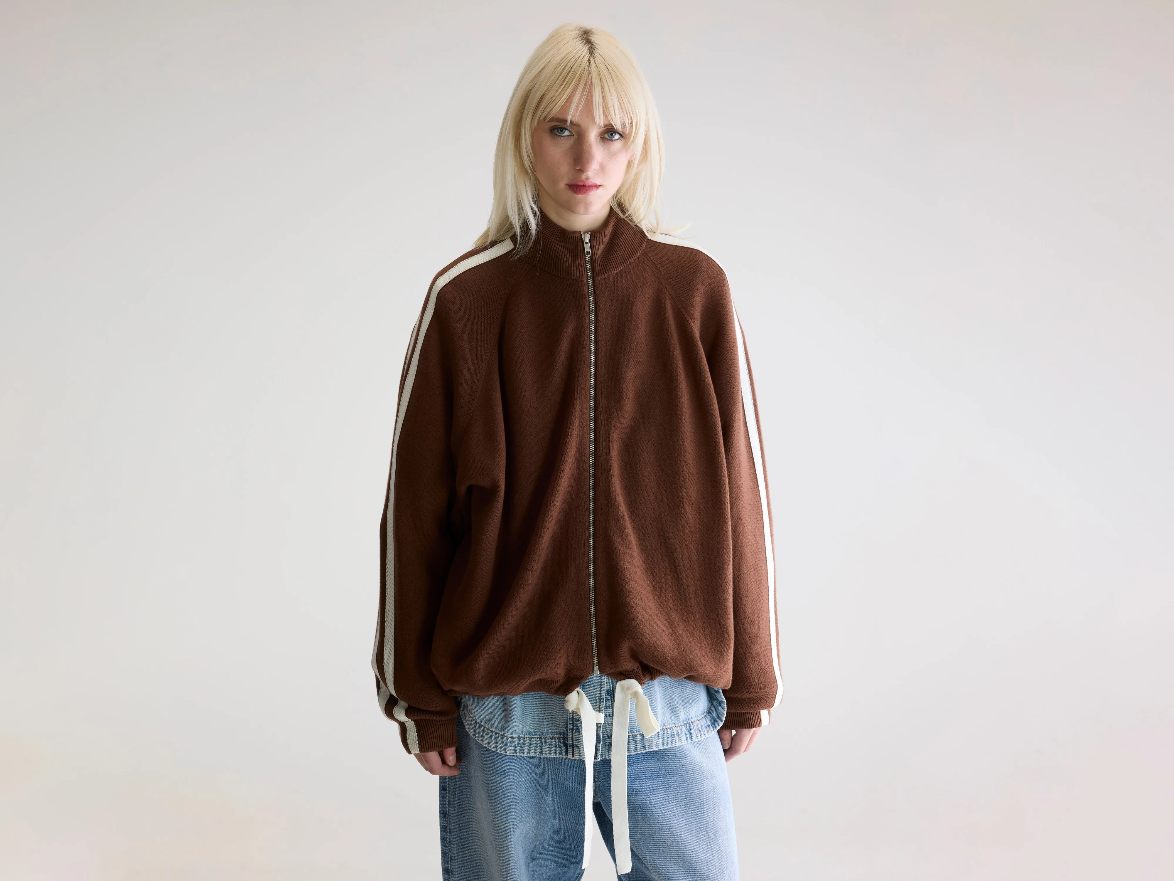Angik zip-up cardigan (252 / W / COFFEE)