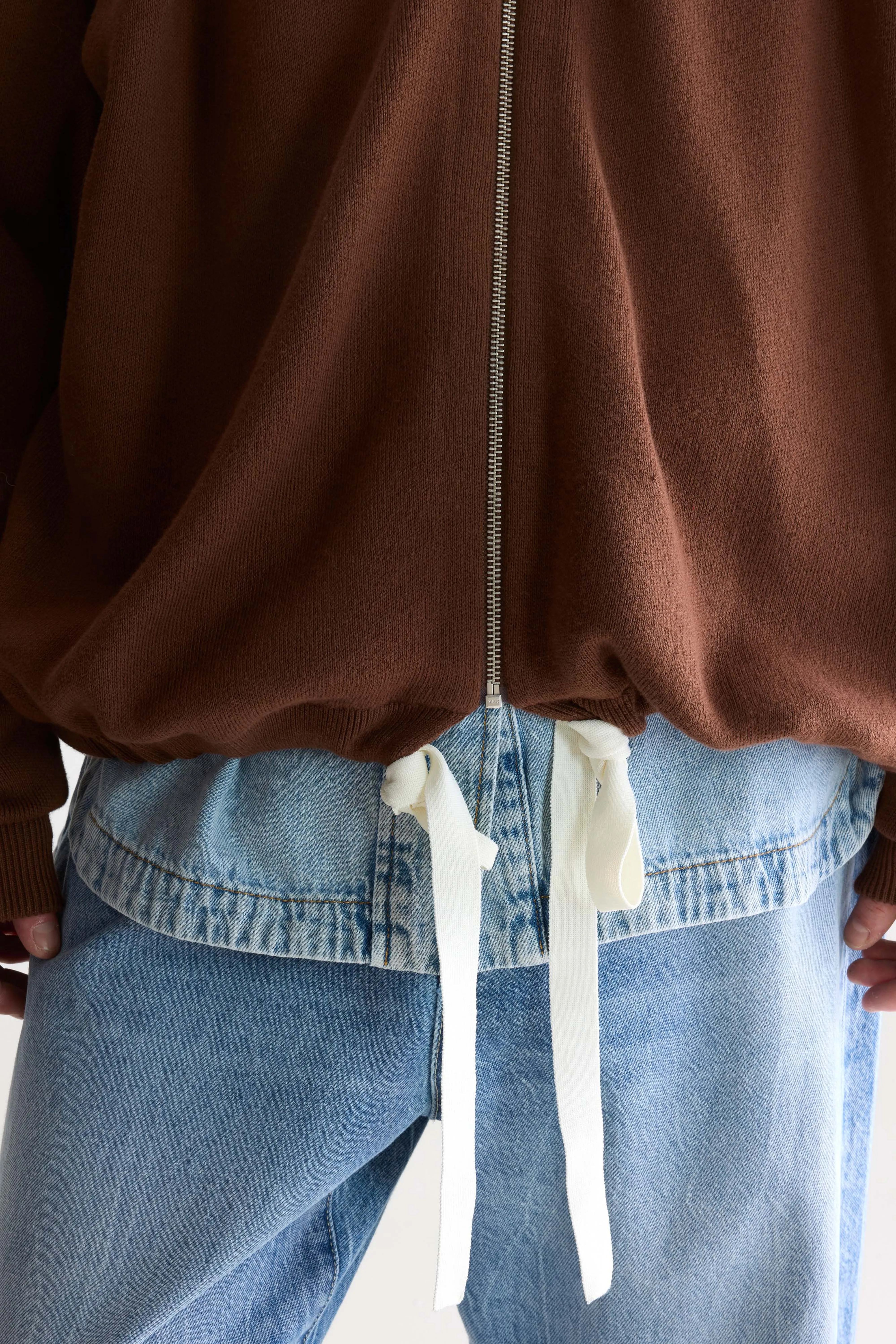 Angik zip-up cardigan (252 / W / COFFEE) - Image 6