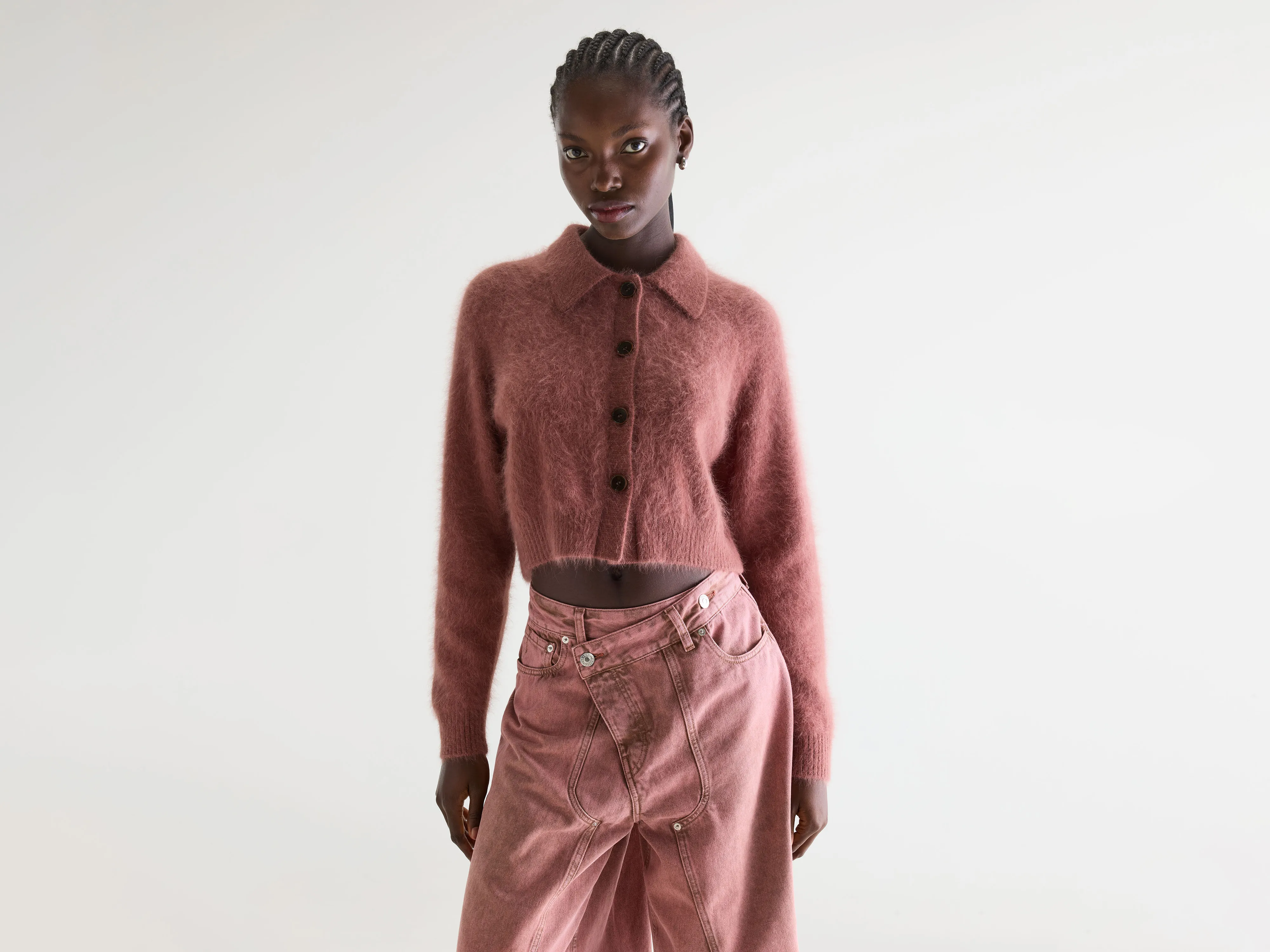 Datco angora-blend cardigan (261 / W / MAHOGANY)