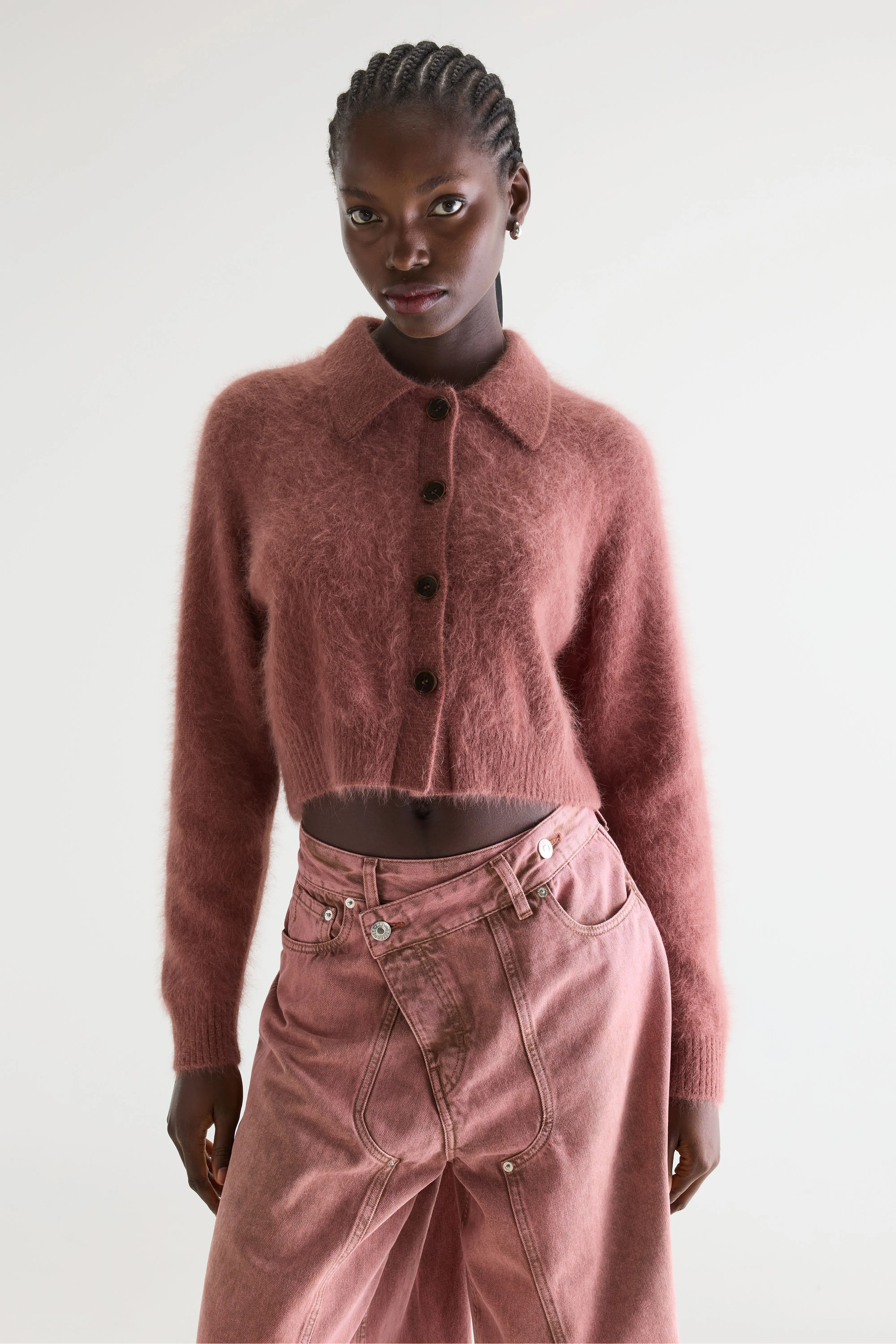 Datco angora-blend cardigan (261 / W / MAHOGANY) - Image 2