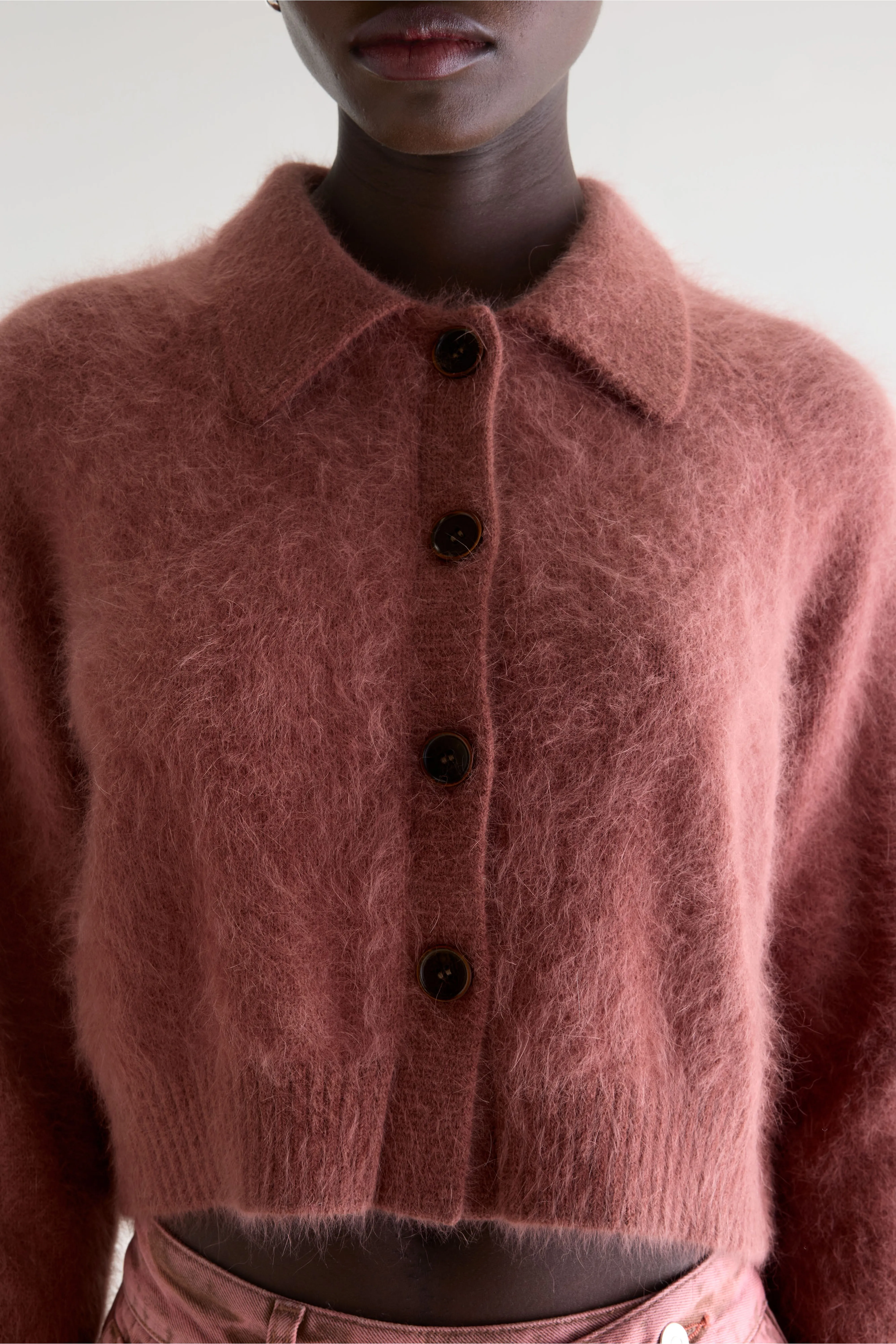 Datco angora-blend cardigan (261 / W / MAHOGANY) - Image 5