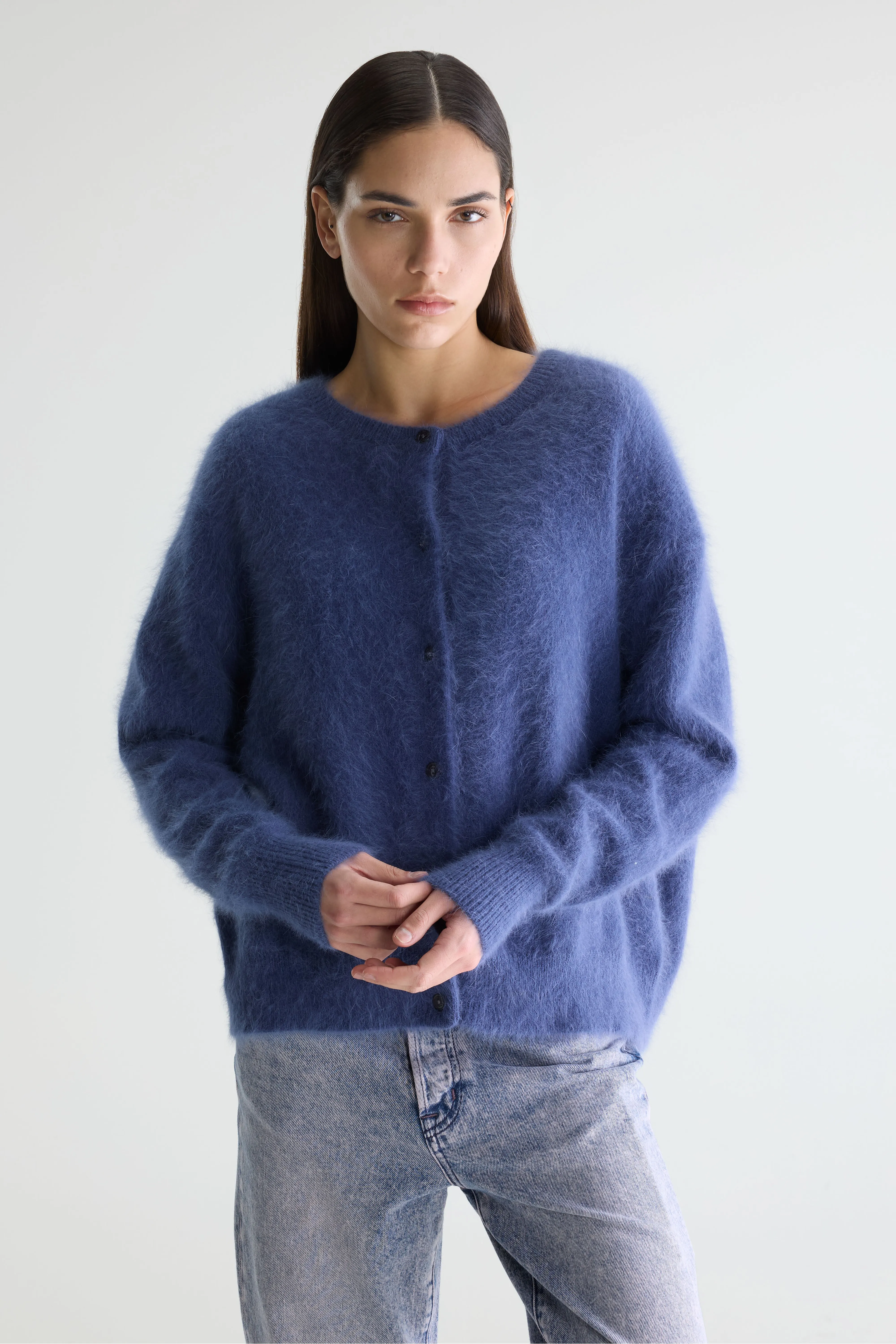 Dathan angora-blend cardigan (261 / W / STORM) - Image 2