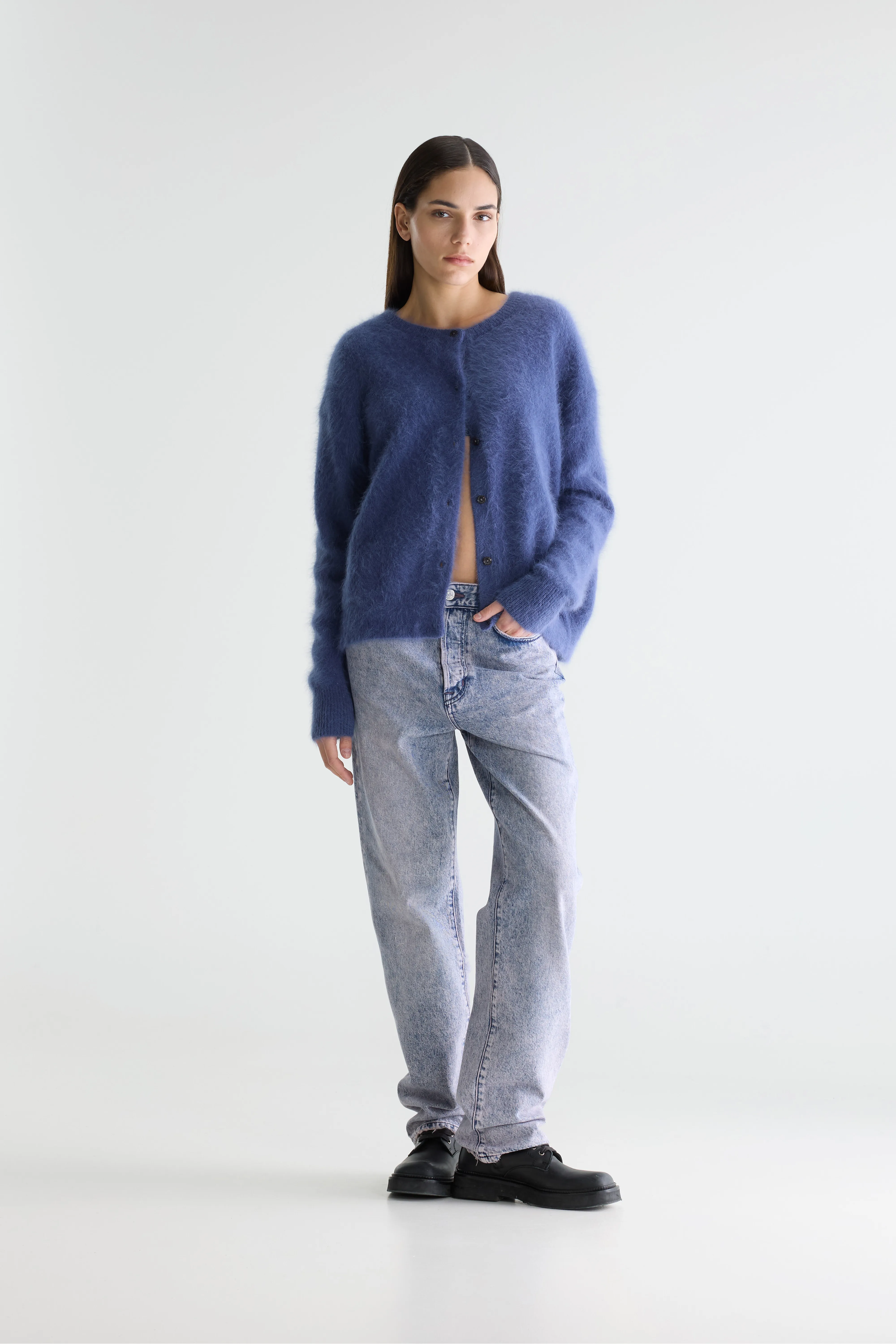 Dathan angora-blend cardigan (261 / W / STORM) - Image 3