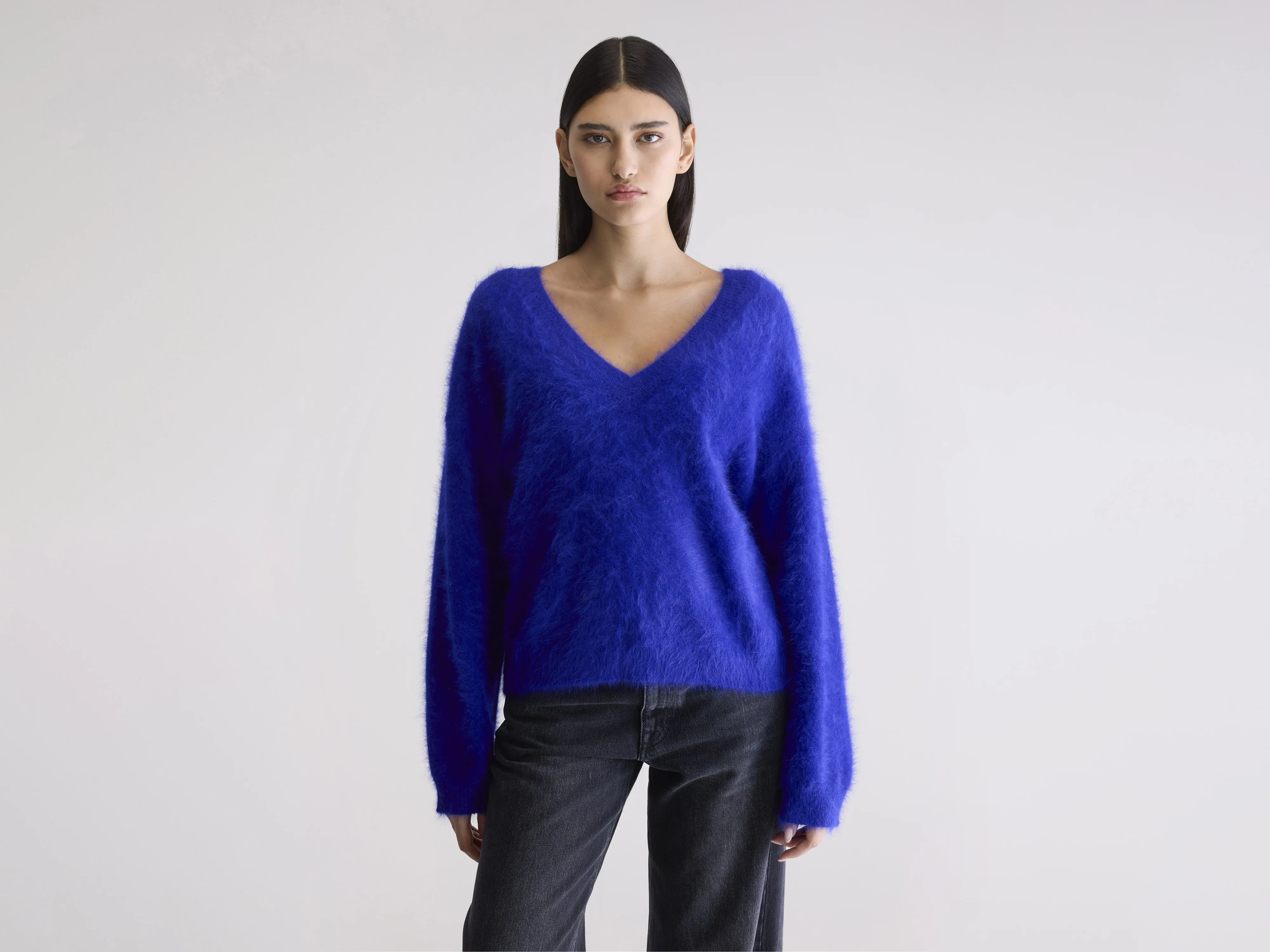 Dathe angora-blend sweater (252 / W / DELPHINIUM)