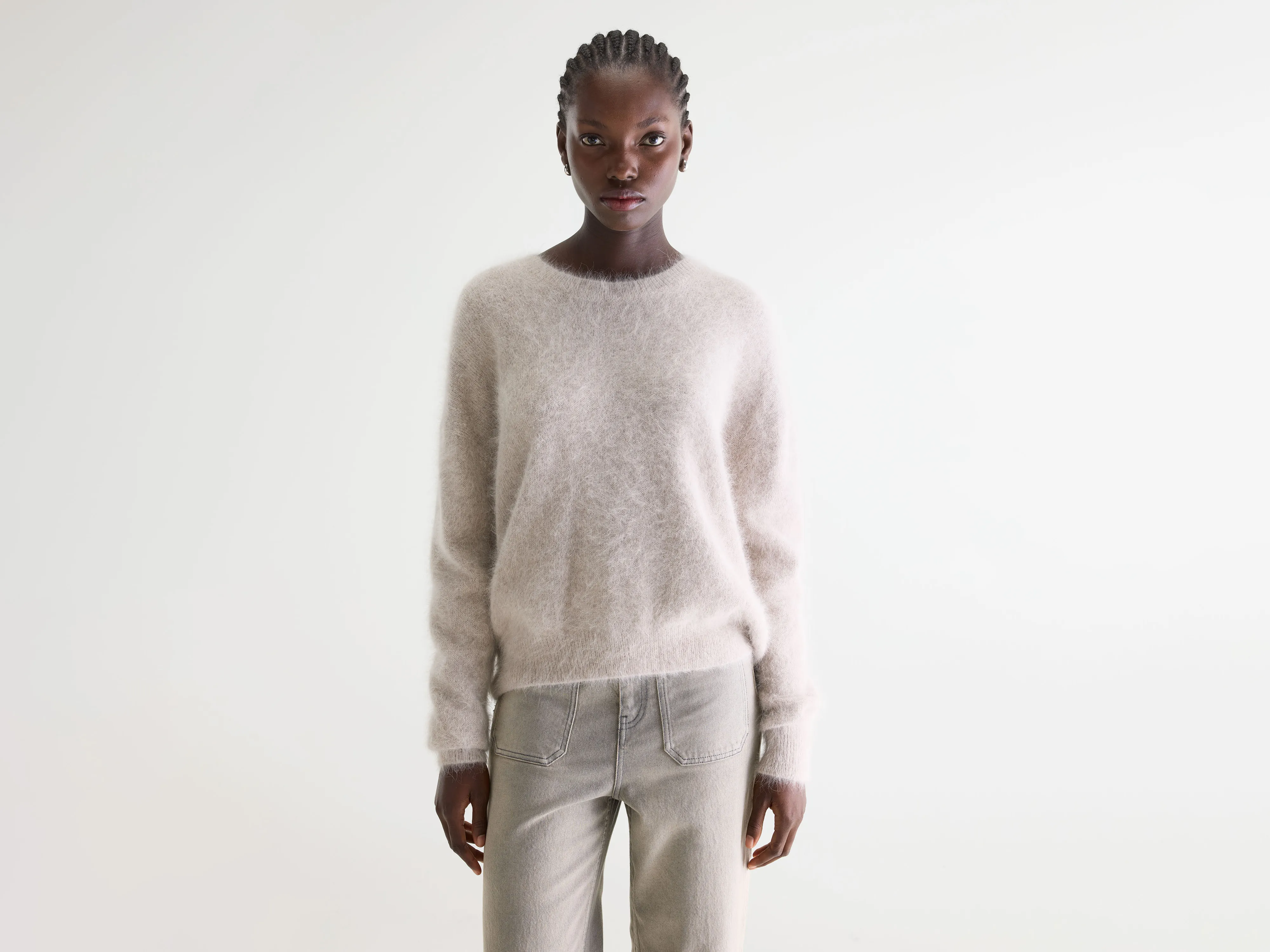 Datus angora-blend sweater (261 / W / LIGHT GREY)