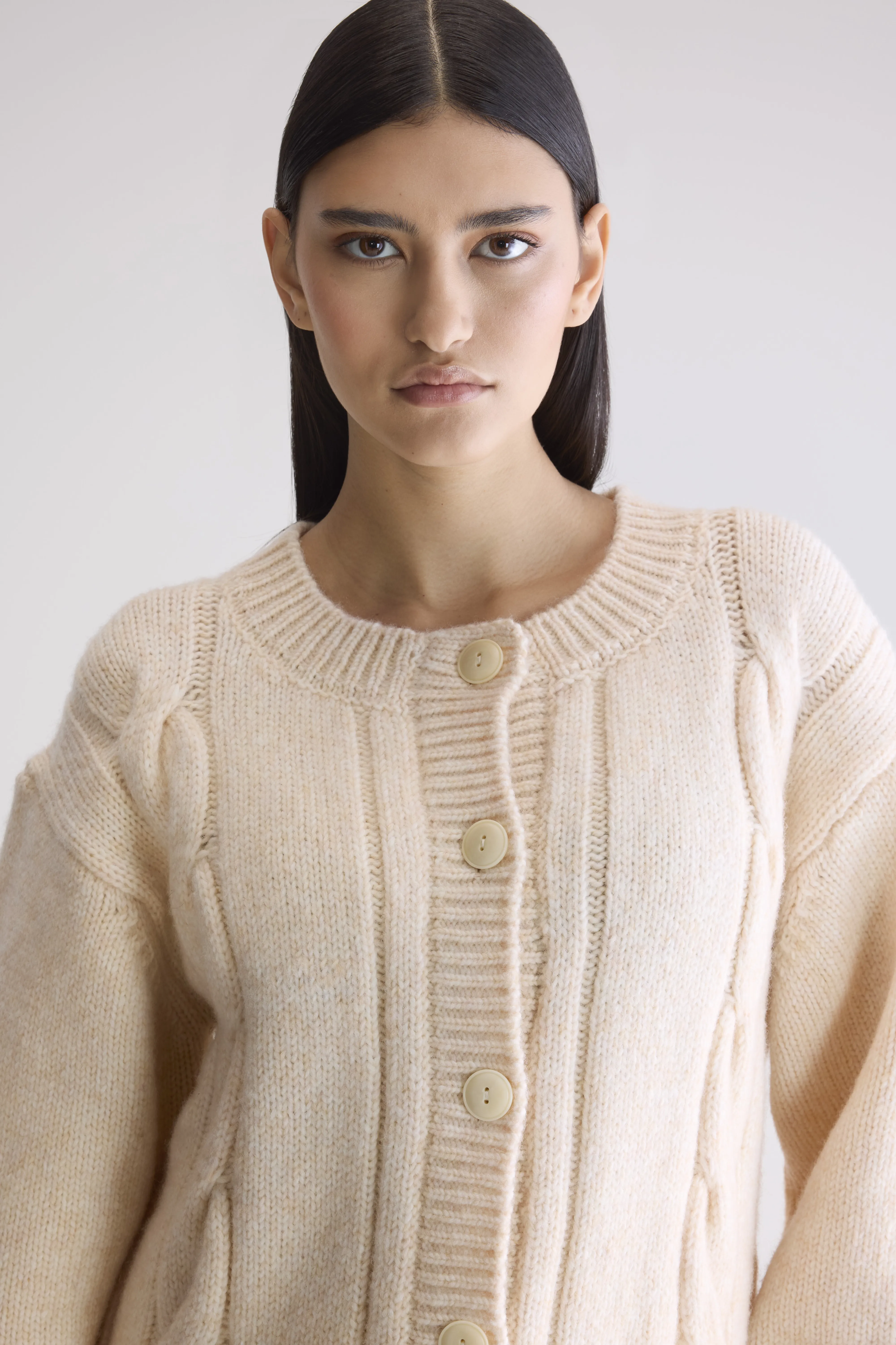Dico chunky cardigan (252 / W / IVORY) - Image 5