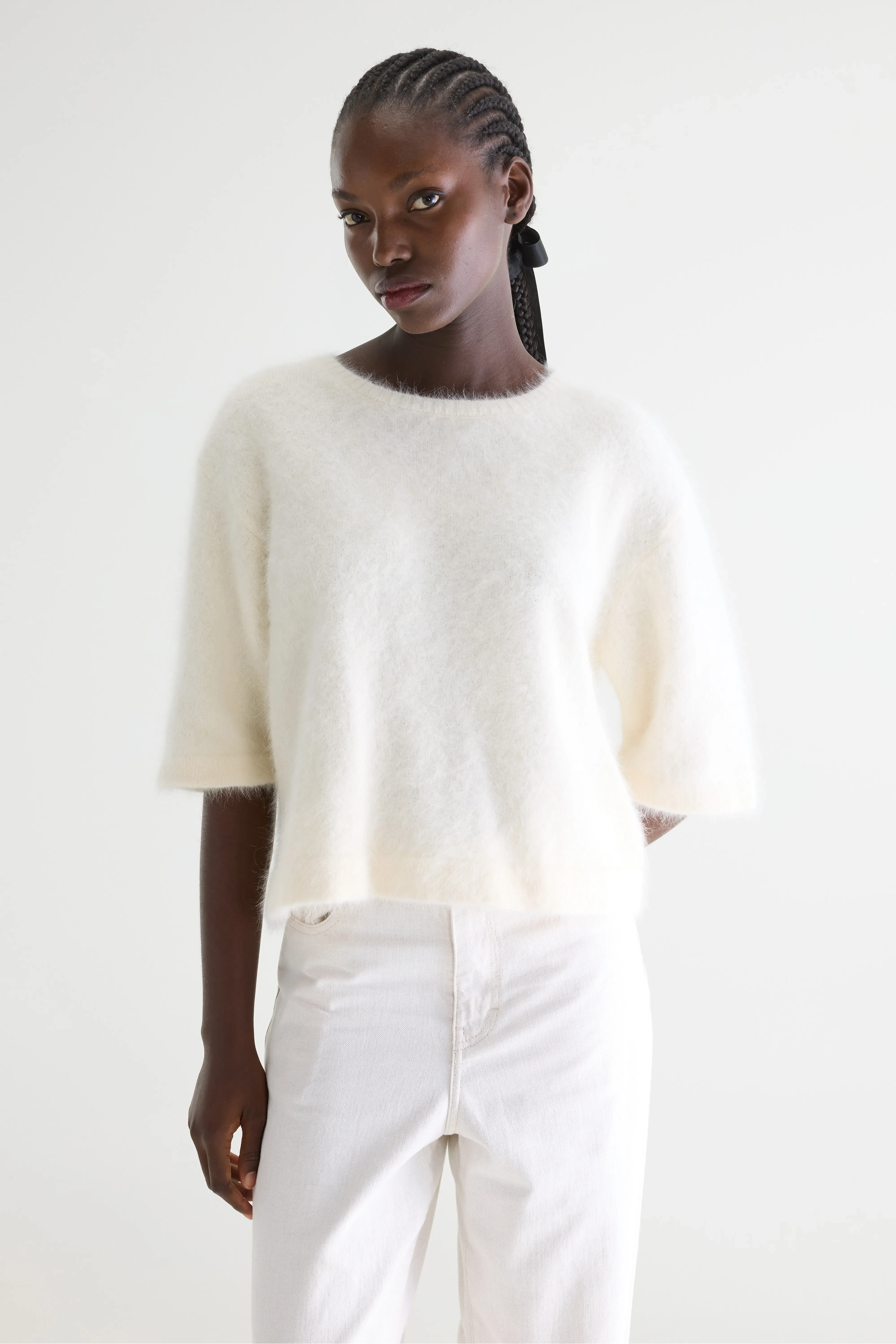 Dime angora-blend sweater (261 / W / ECRU) - Image 2