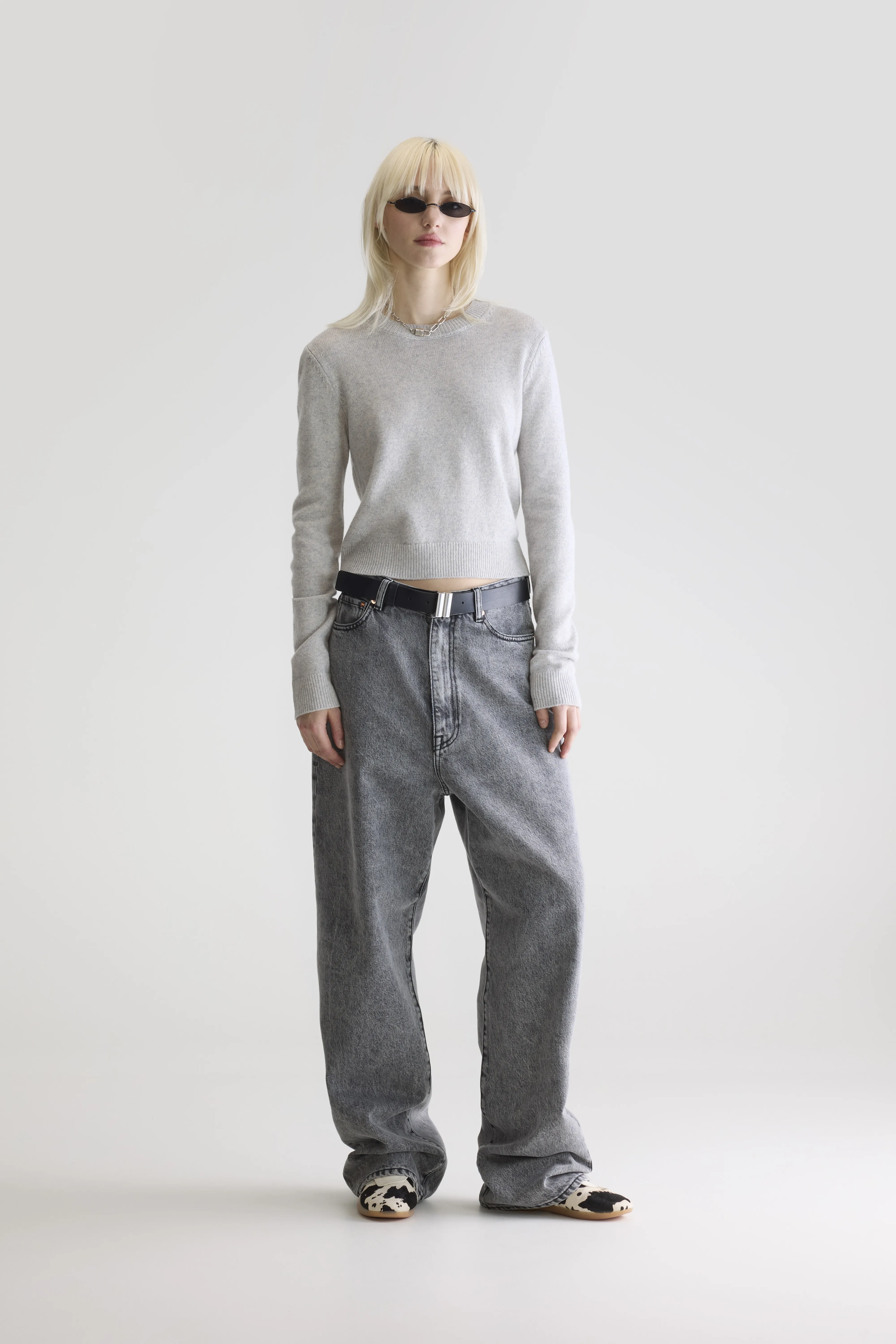Spag slim cashmere sweater (252 / W / LIGHT GREY) - Image 3