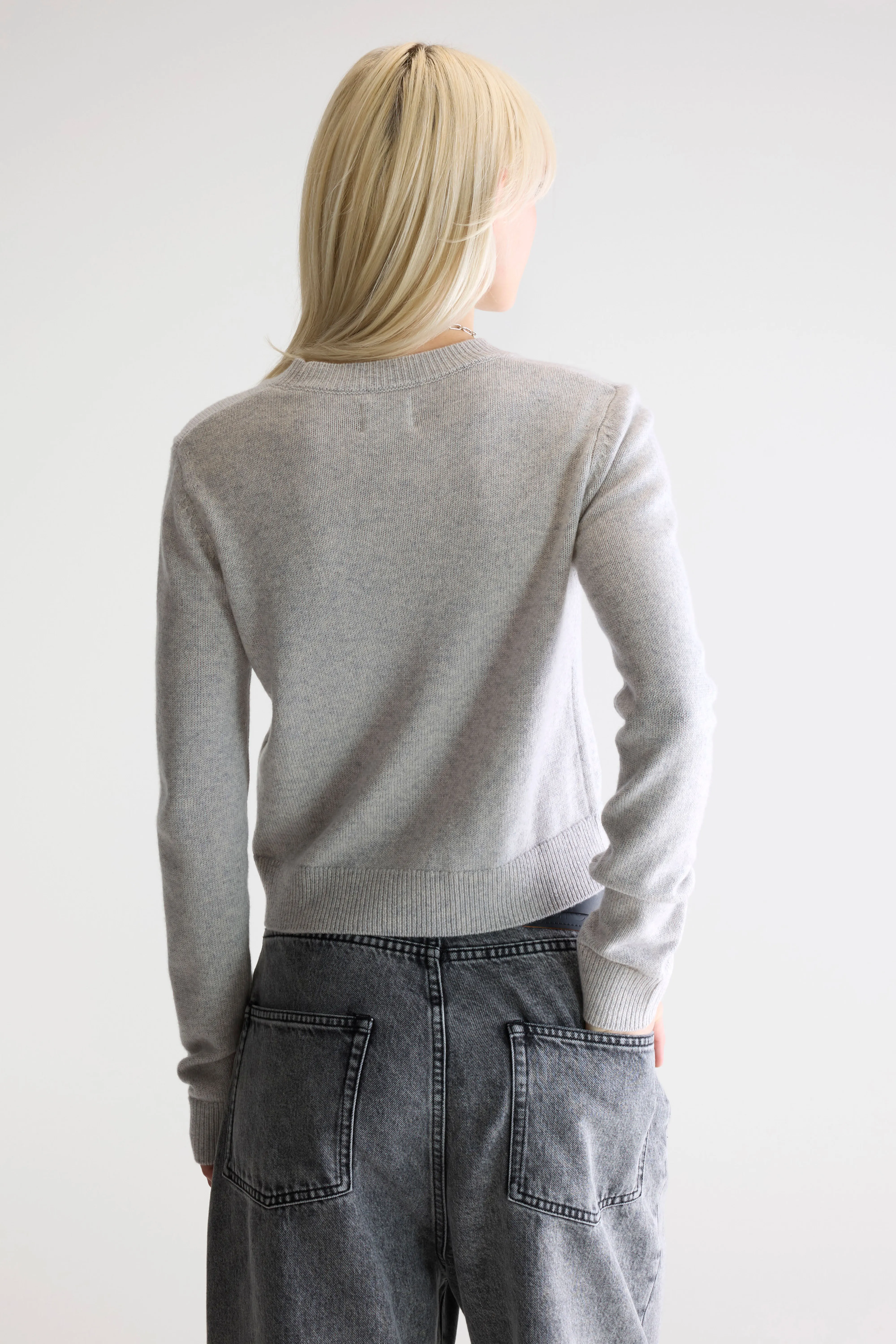 Spag slim cashmere sweater (252 / W / LIGHT GREY) - Image 4