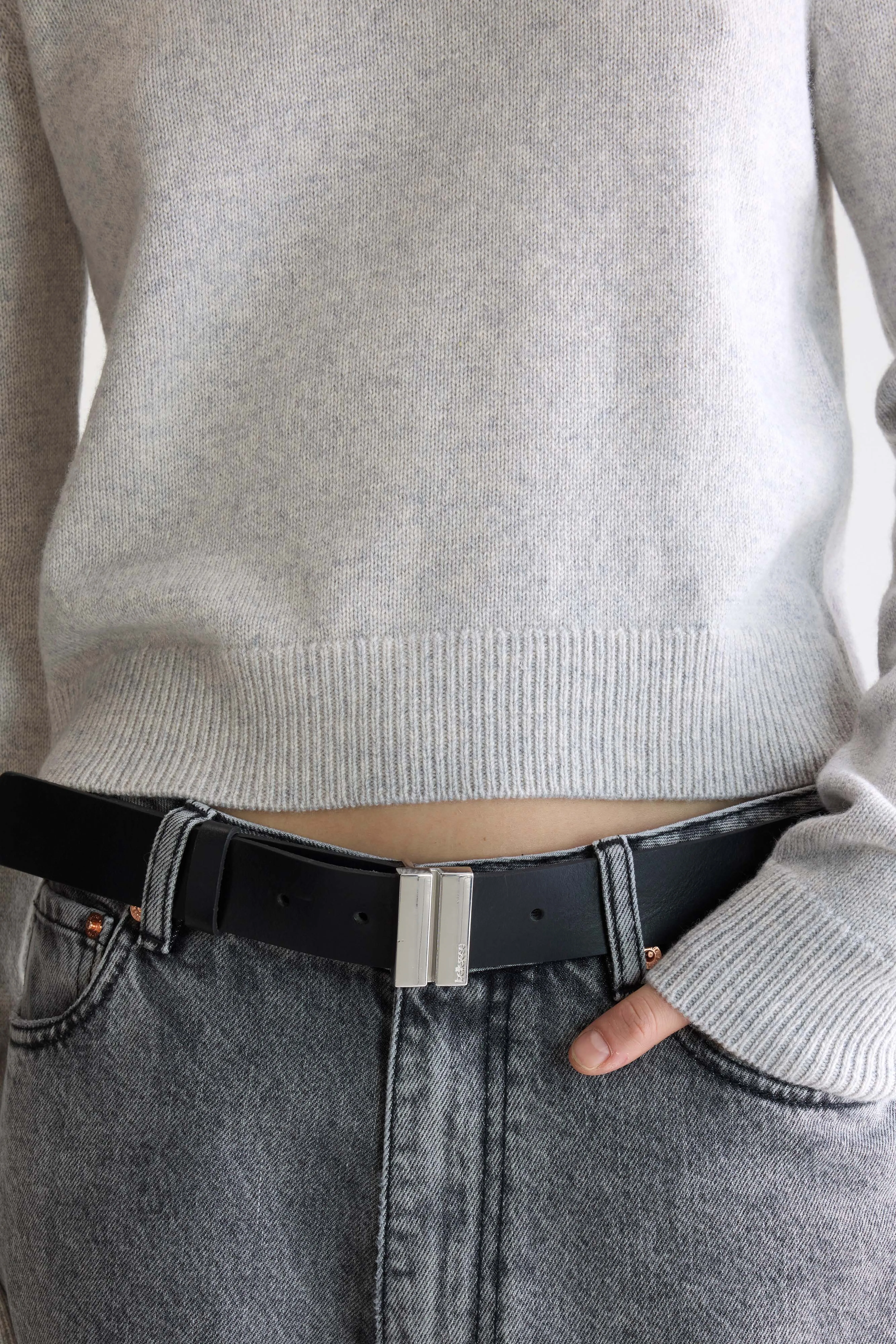 Spag slim cashmere sweater (252 / W / LIGHT GREY) - Image 6