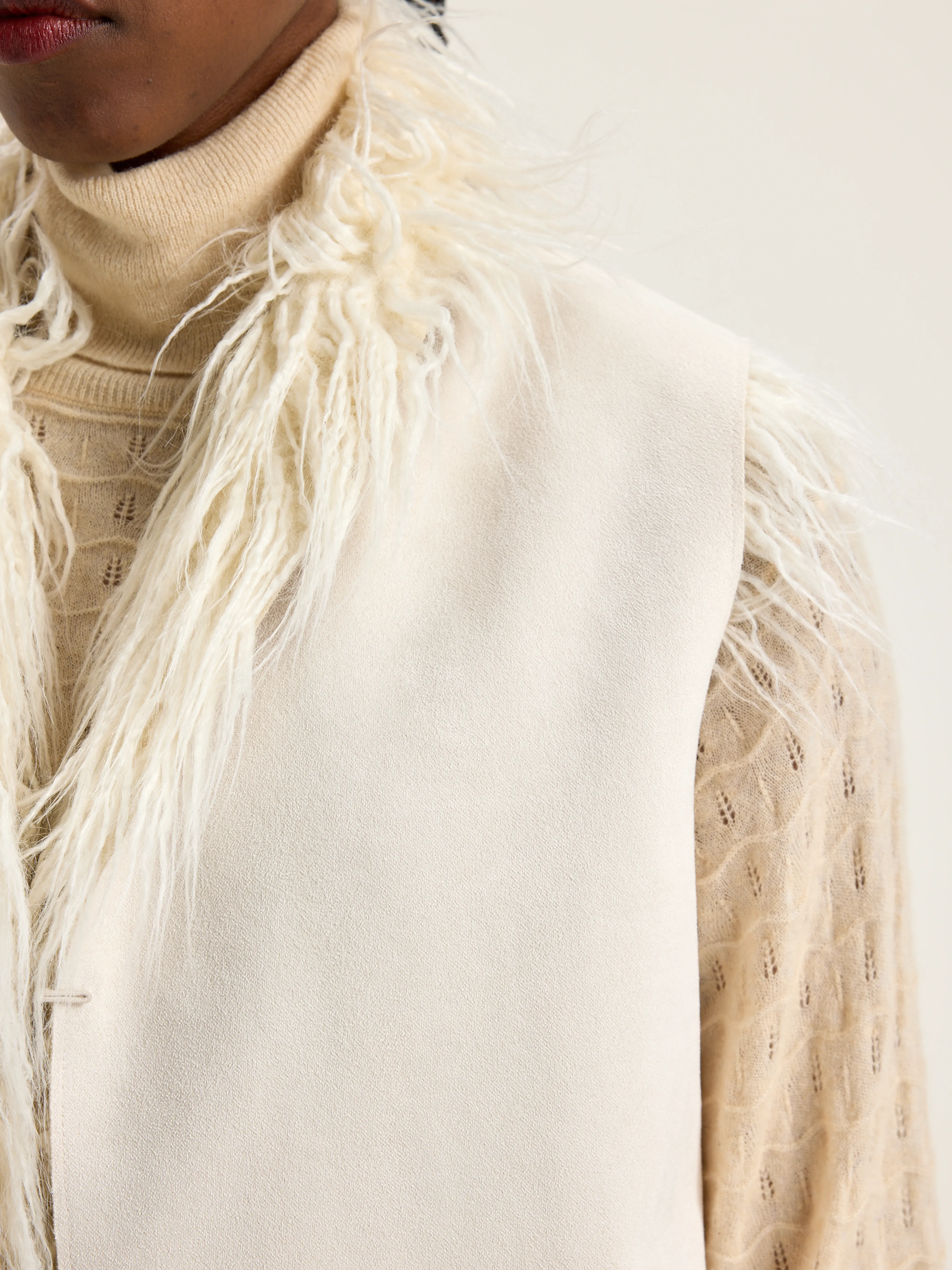 Jaden sleeveless vest (242 / W / CREAM) - Image 5