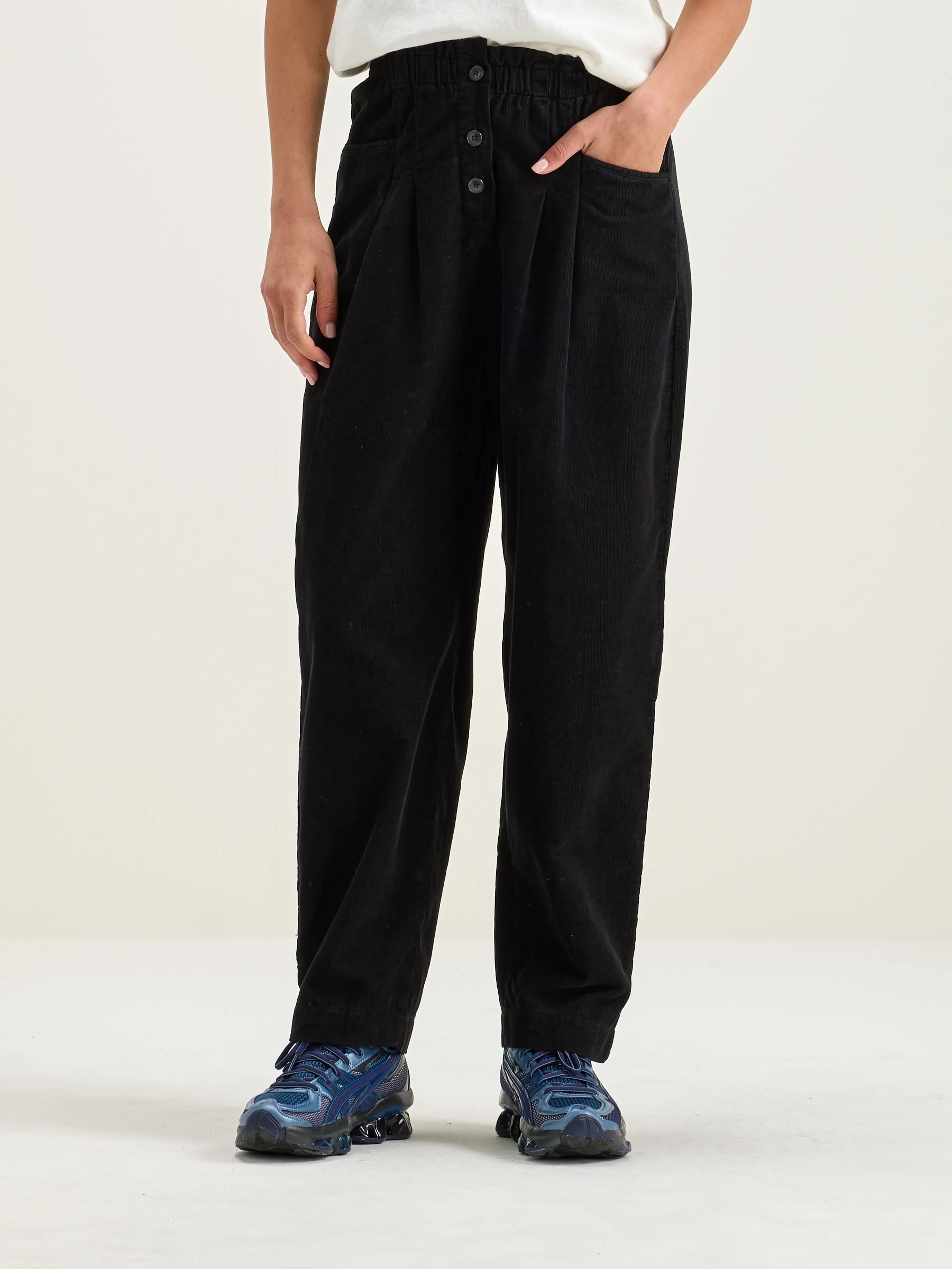Lilo paperbag trousers (242 / W / BLACK BEAUTY) - Image 3
