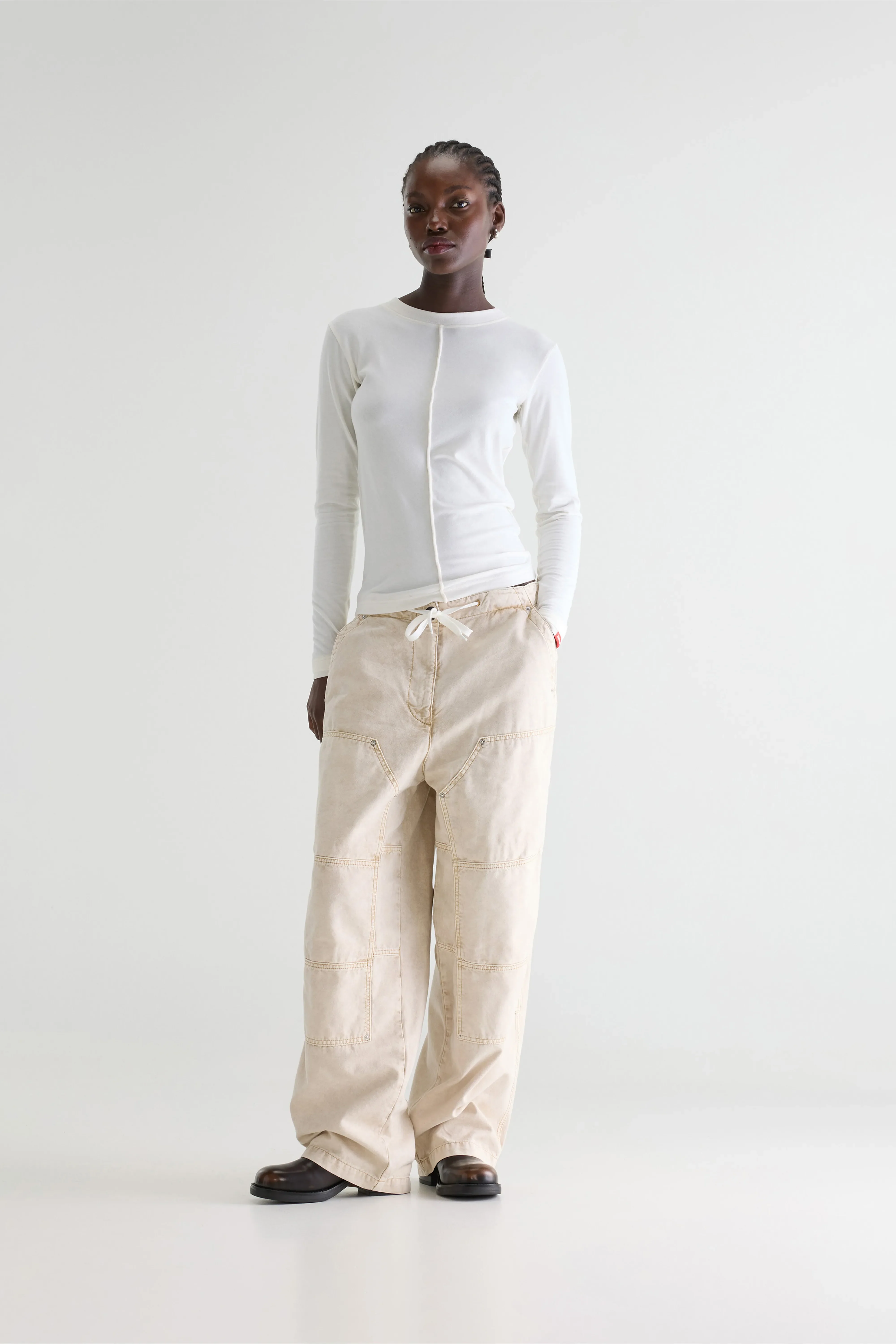 Phantom wide trousers (261 / W / BEIGE) - Image 2