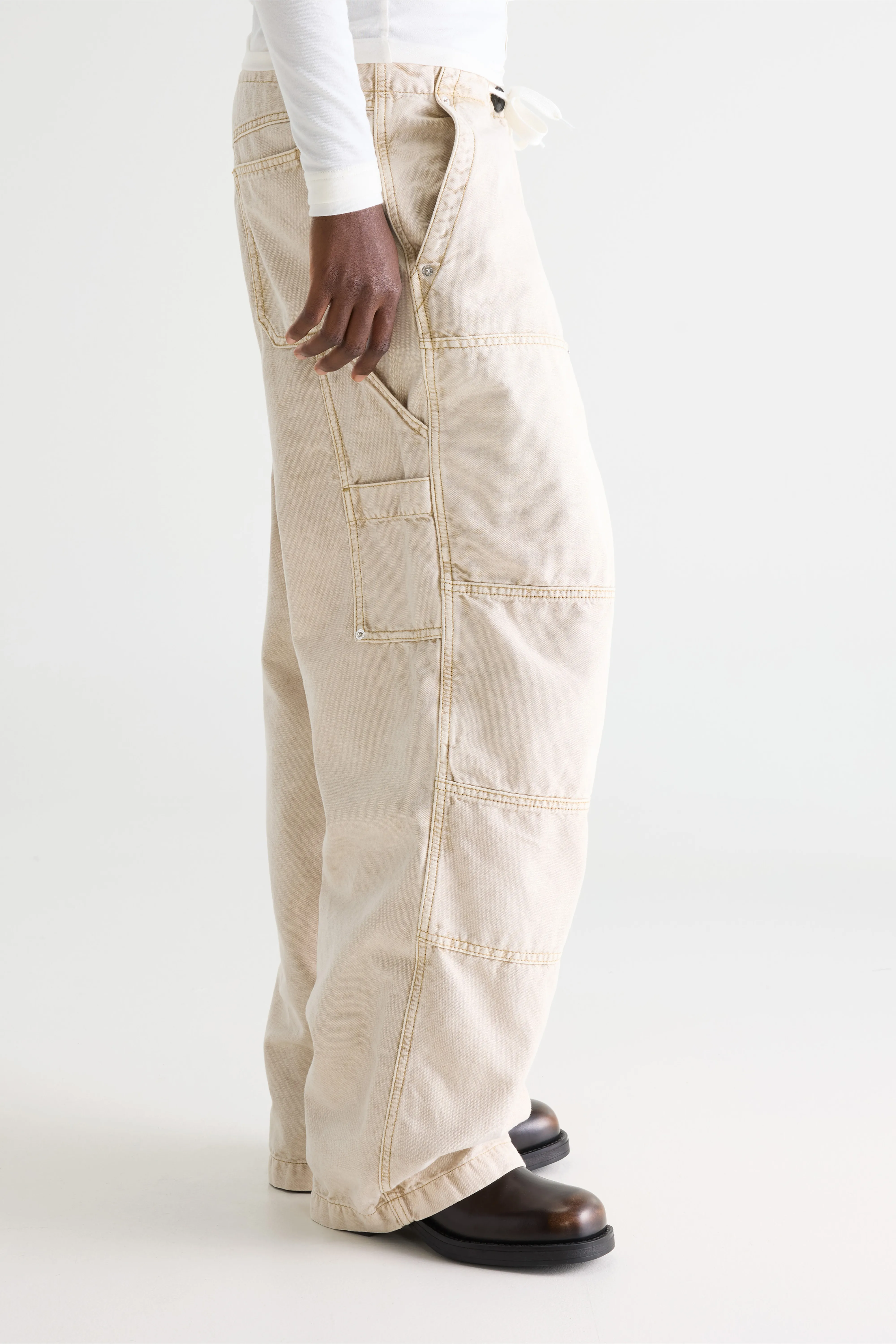 Phantom wide trousers (261 / W / BEIGE) - Image 5