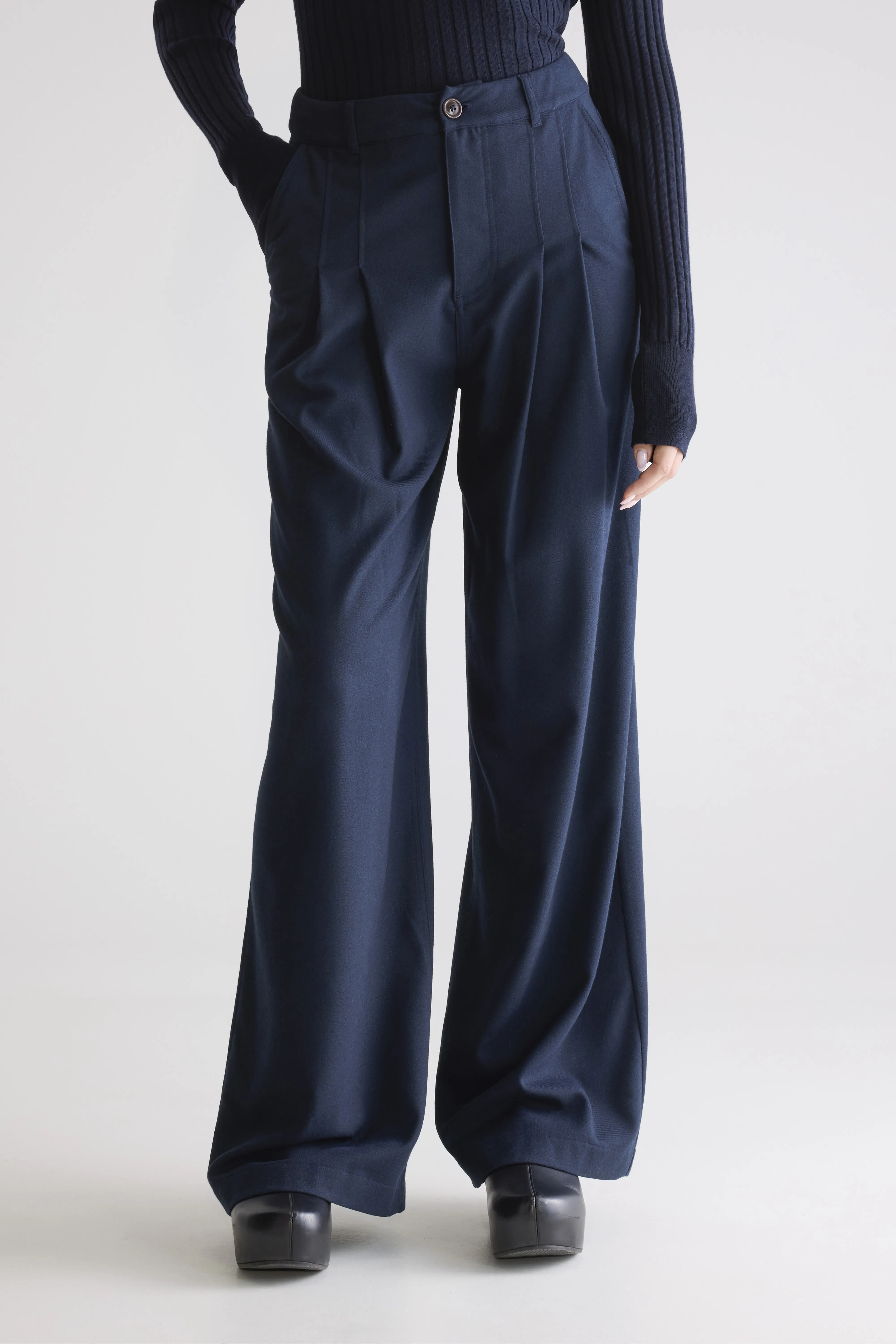 Sixtine tailored trousers (252 / W / NAVY) - Image 3