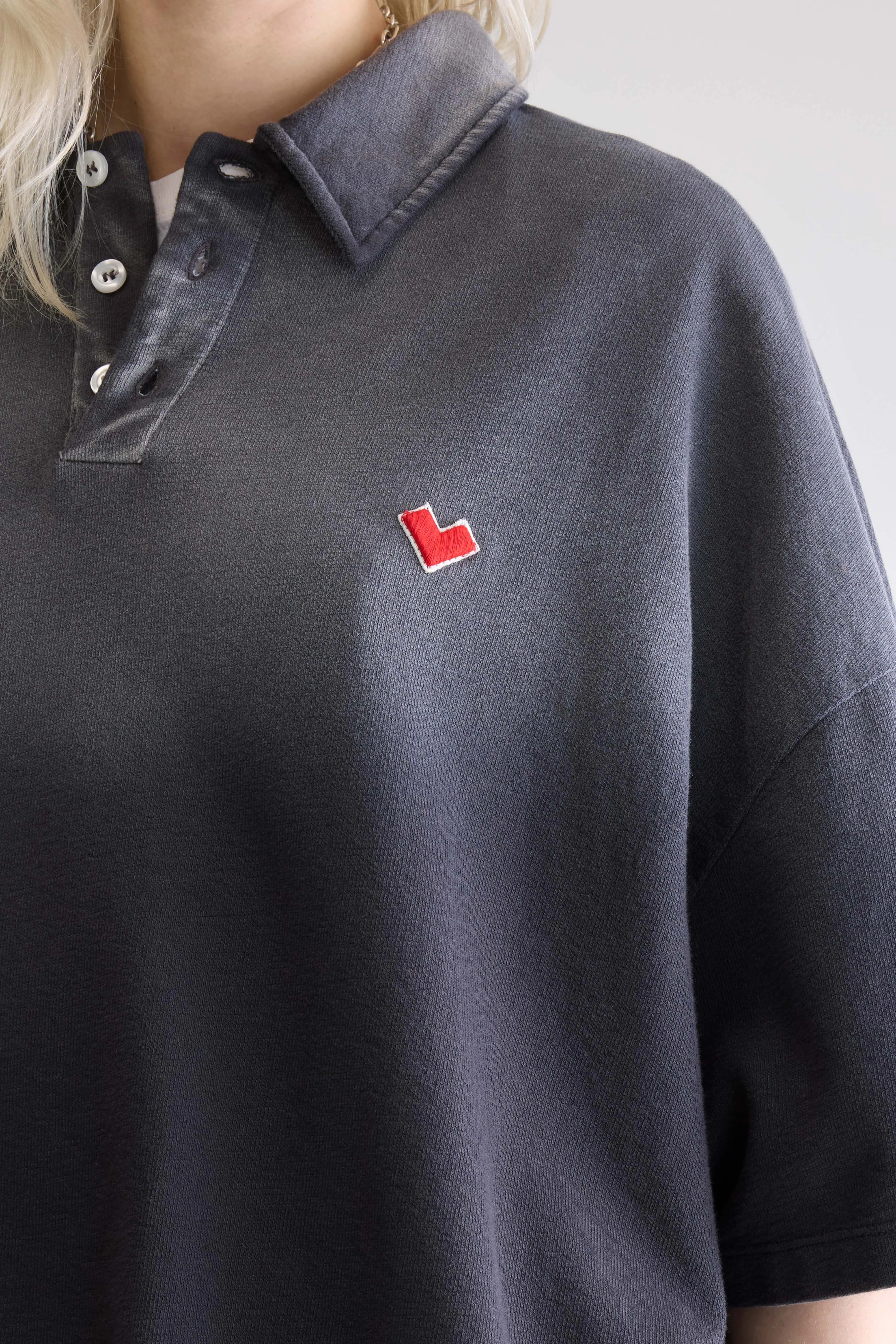 Foolo short-sleeve polo (252 / W / BLACK BLUE) - Image 5
