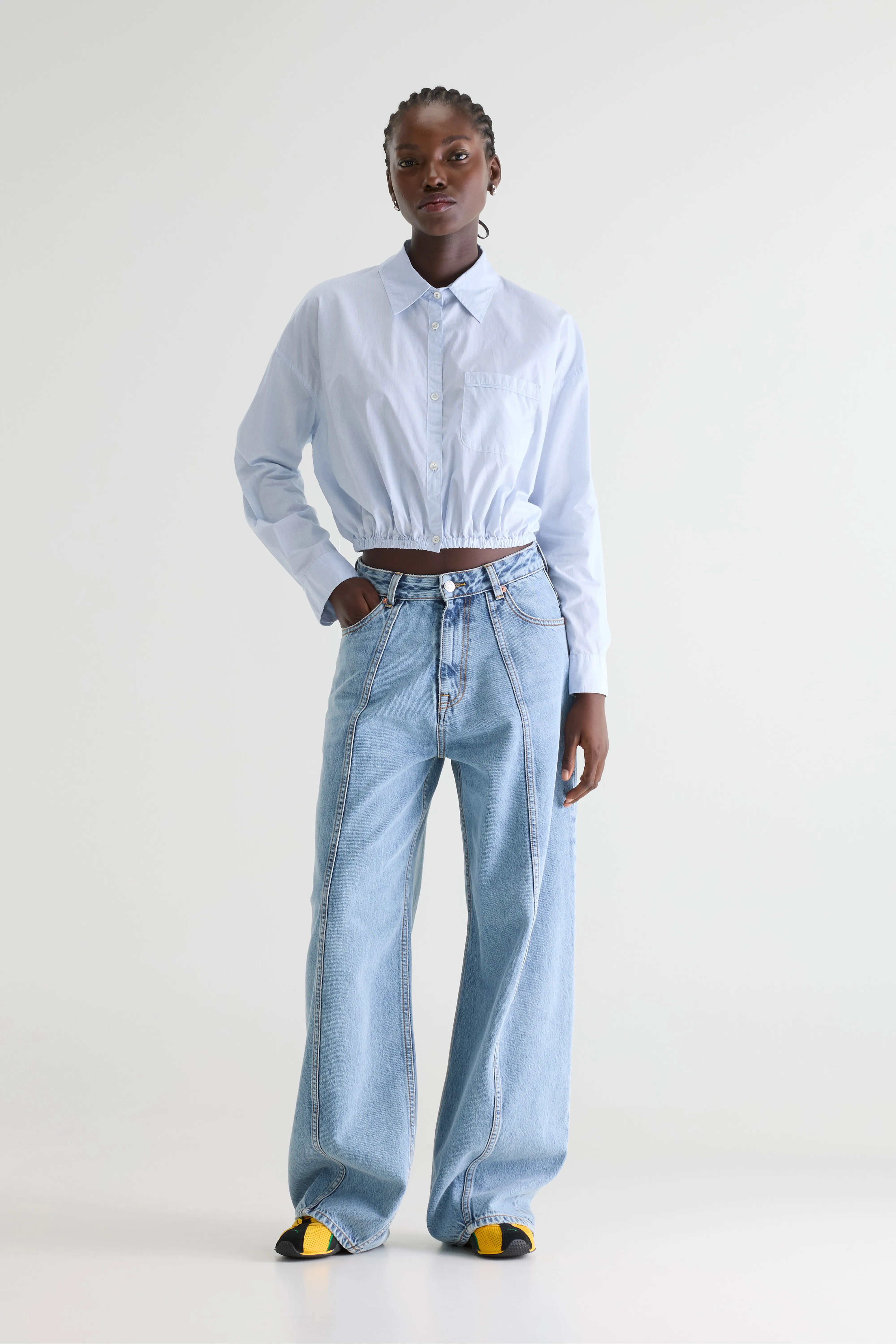 Gemma cropped shirt (261 / W / STRIPE G) - Image 3