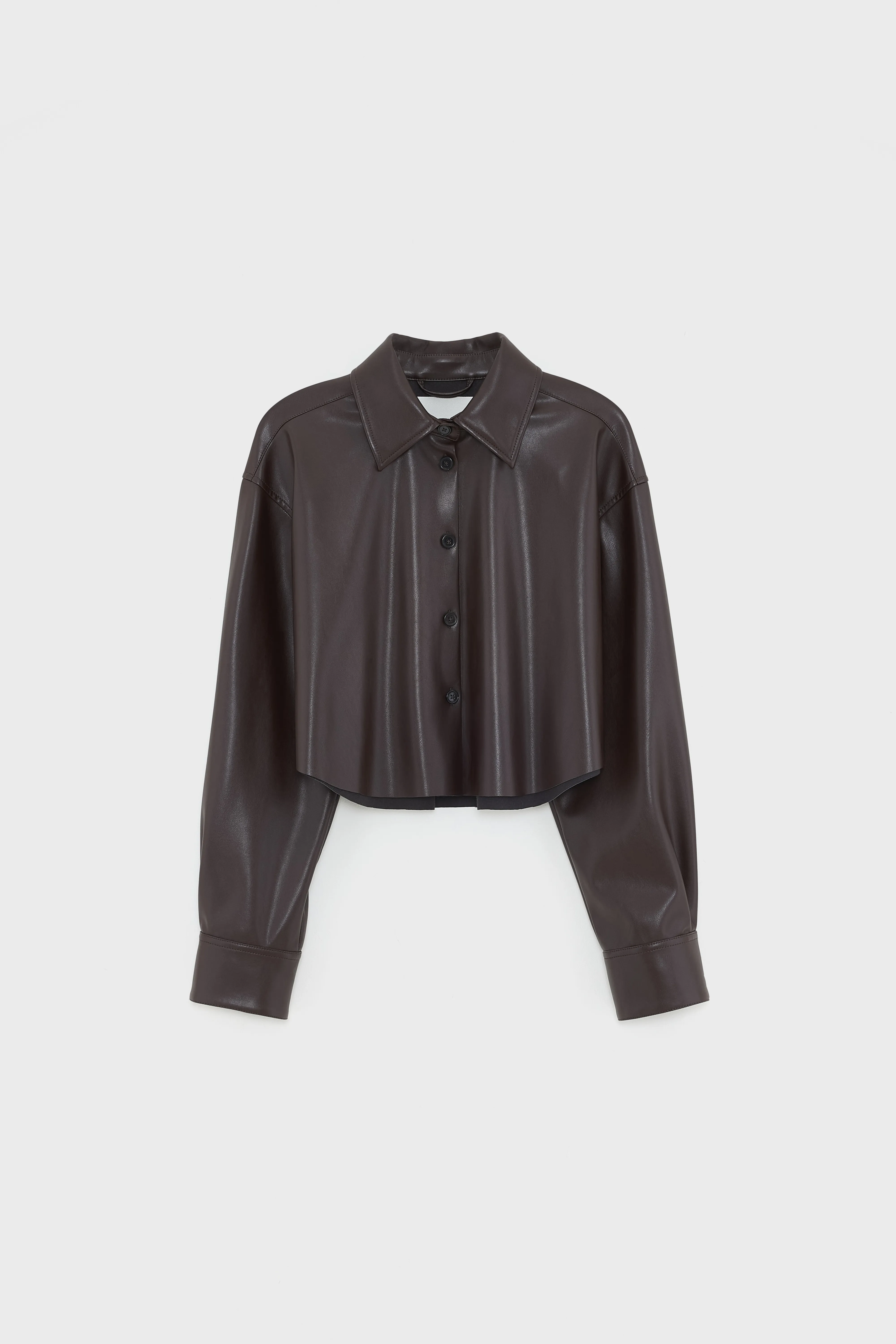 Johann faux leather shirt (252 / W / EBENE) - Image 7