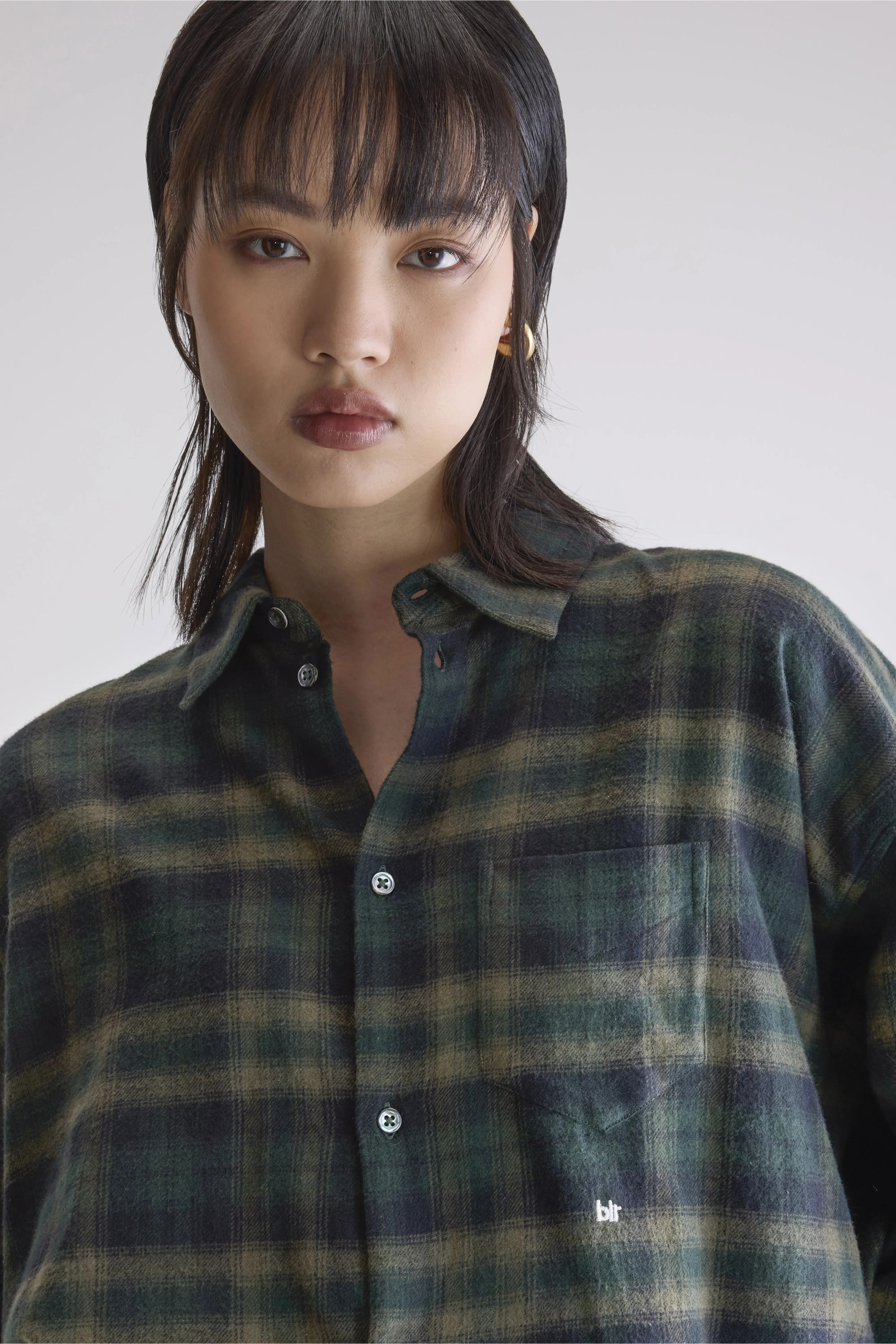 Kraft cropped shirt (252 / W / CHECK A) - Image 5