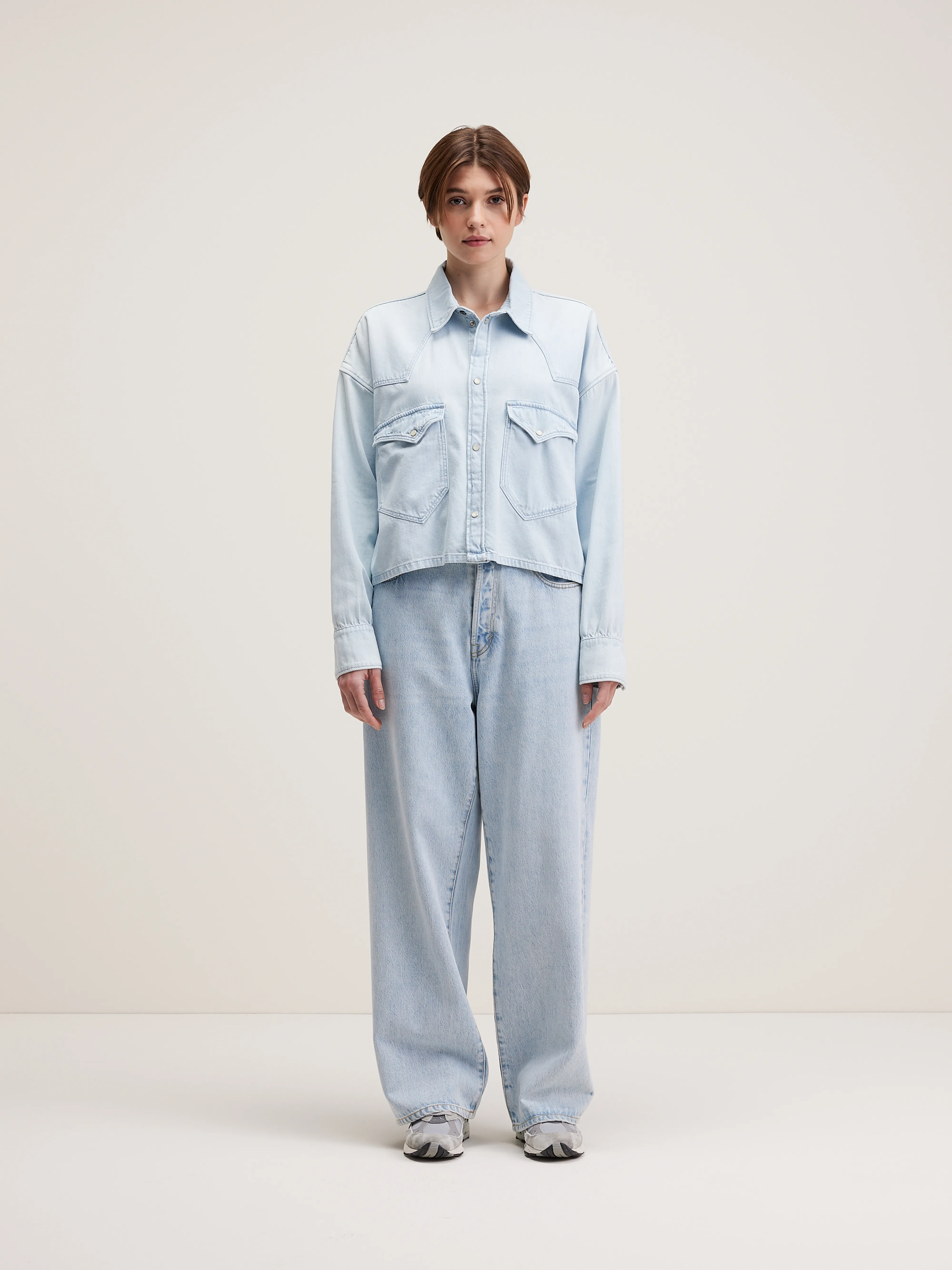 Polar cropped shirt (242 / W / USED LT BLUE) - Image 3
