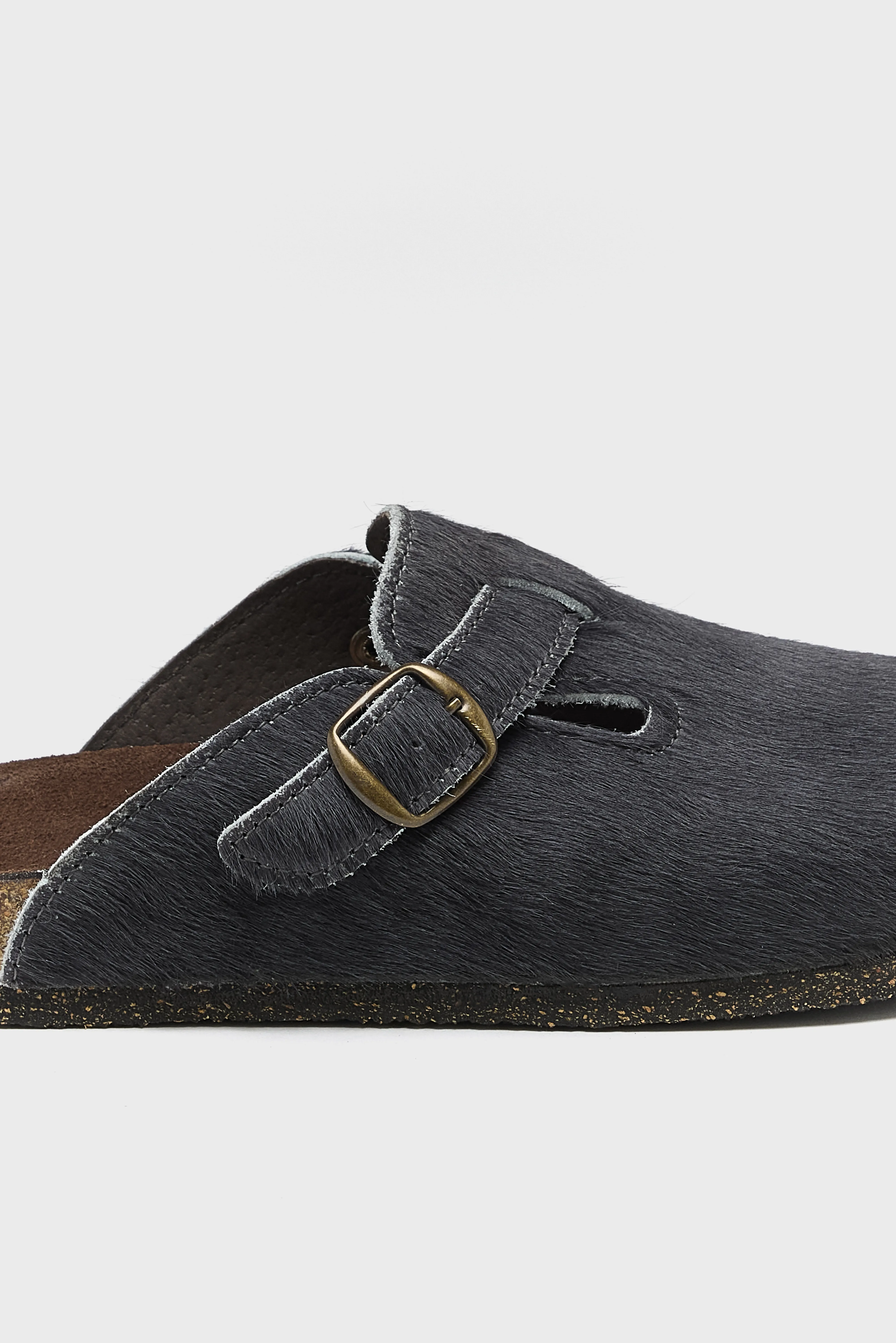 Grey Cowhide Clogs (252 / W / GREY) - Image 5