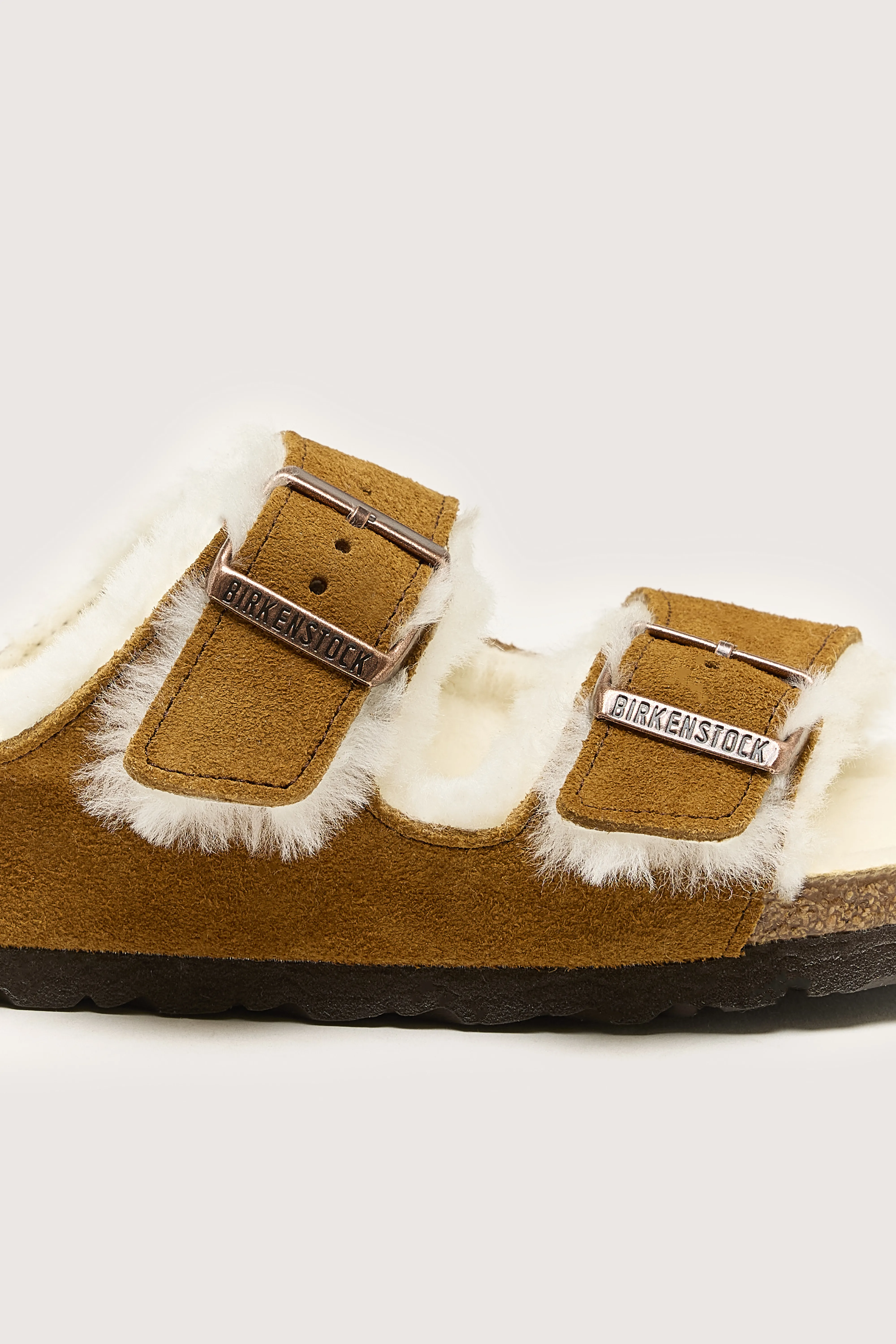Arizona Shearling Sandals (242 / W / TAN) - Image 5