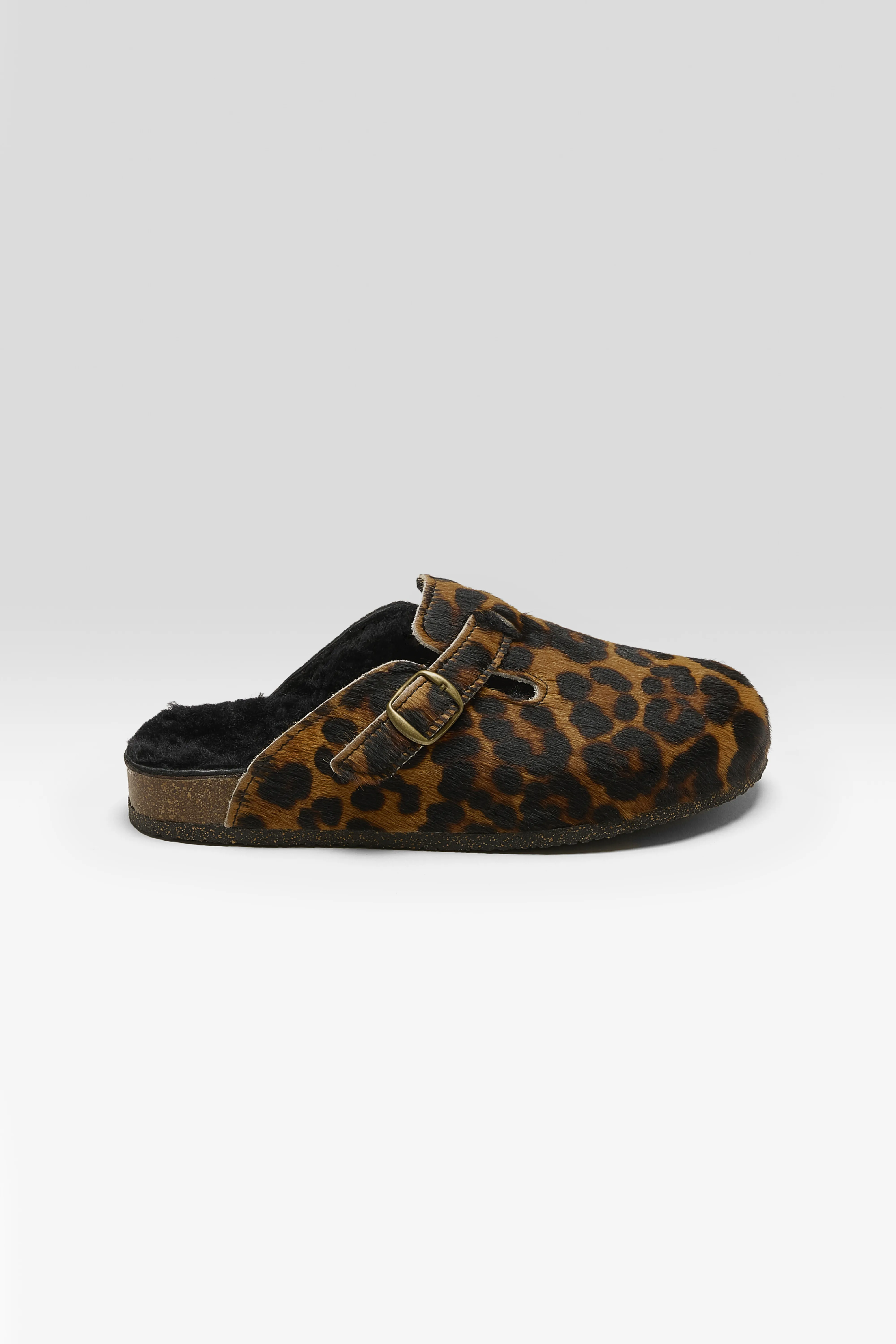 Black Leopard Clogs (242 / W / BROWN) - Image 2
