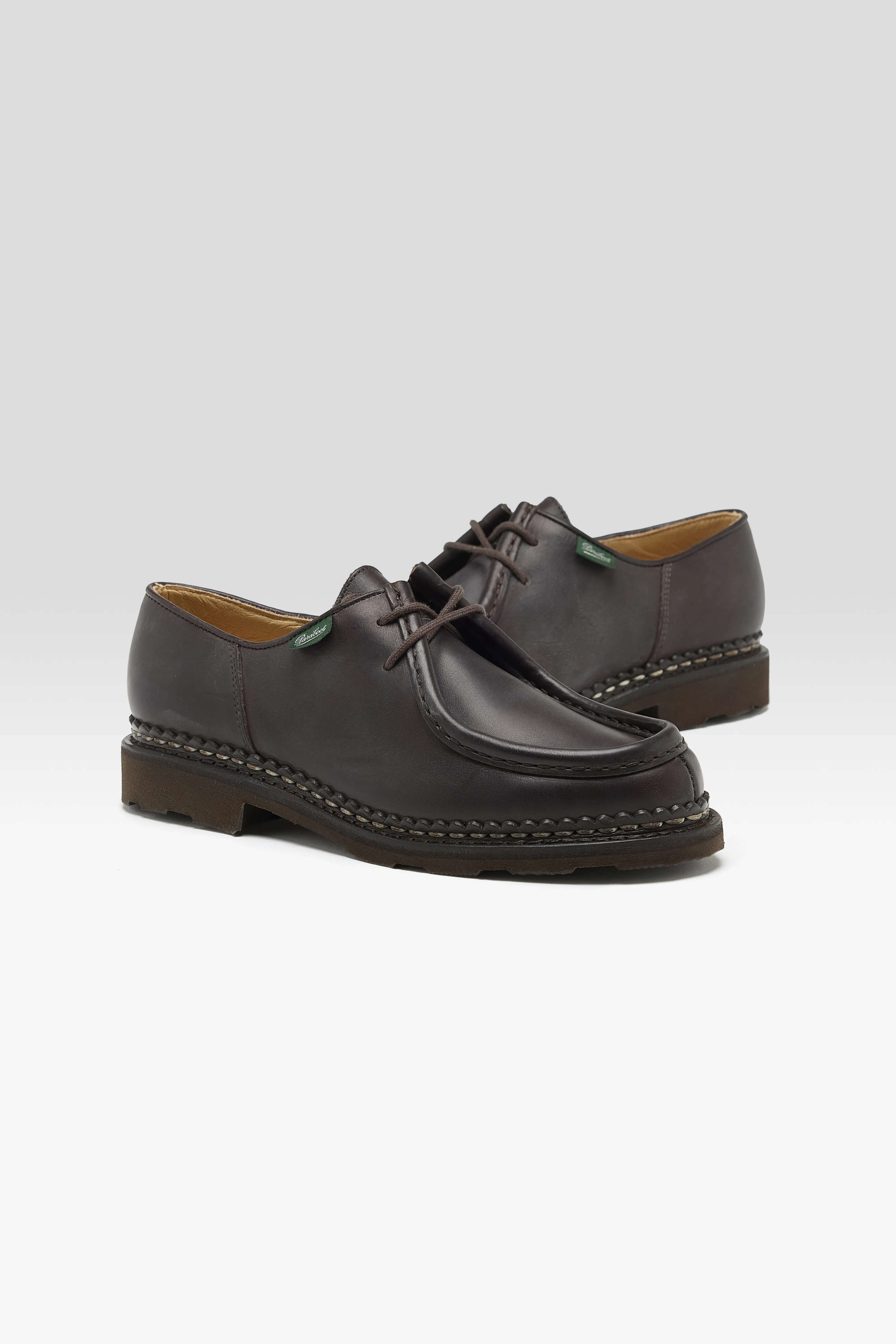 Michael Leather Derby Shoes for Women (252 / W / BROWN) - Image 3