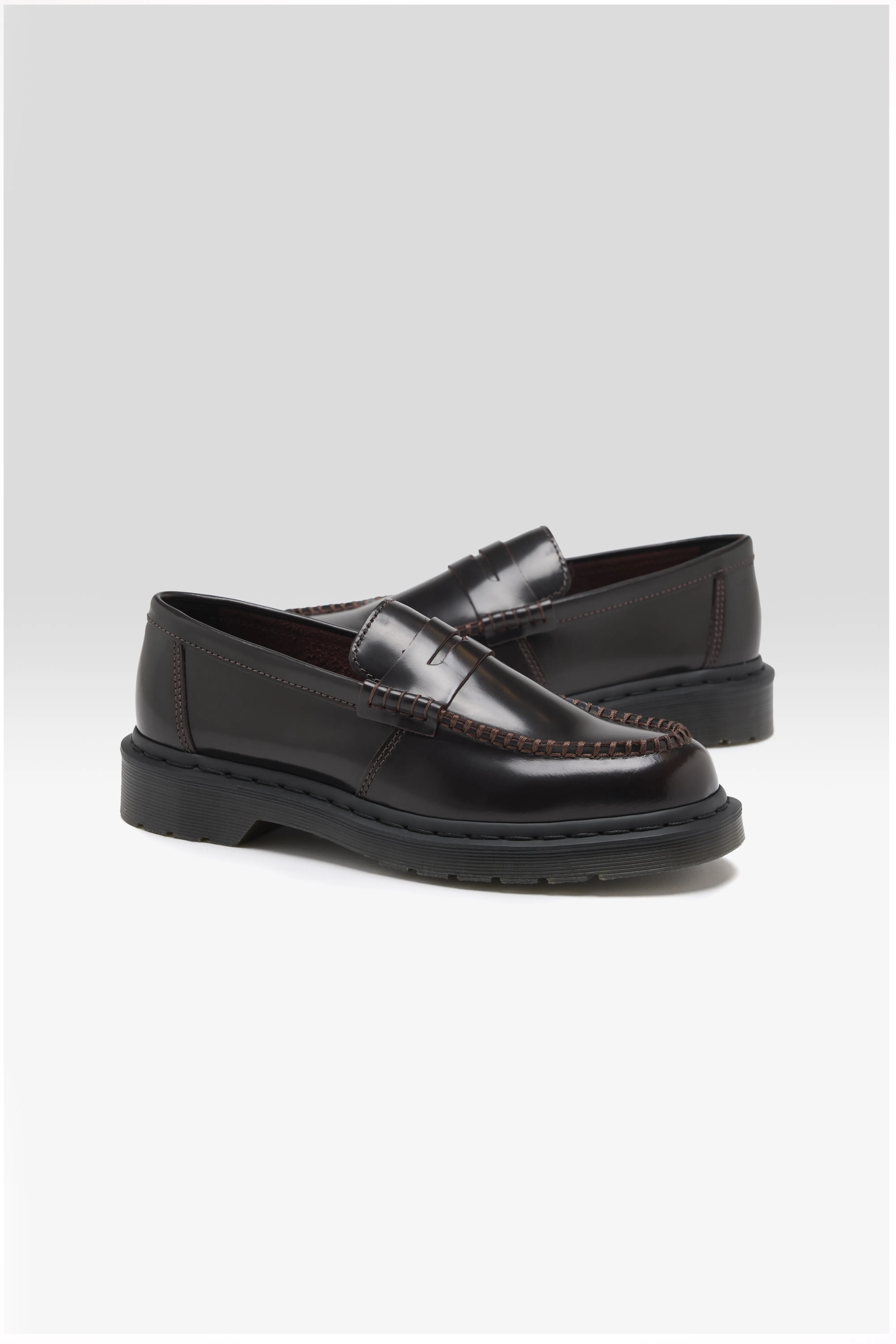 Penton Cherry Red Leather Loafers (251 / W / RED) - Image 3