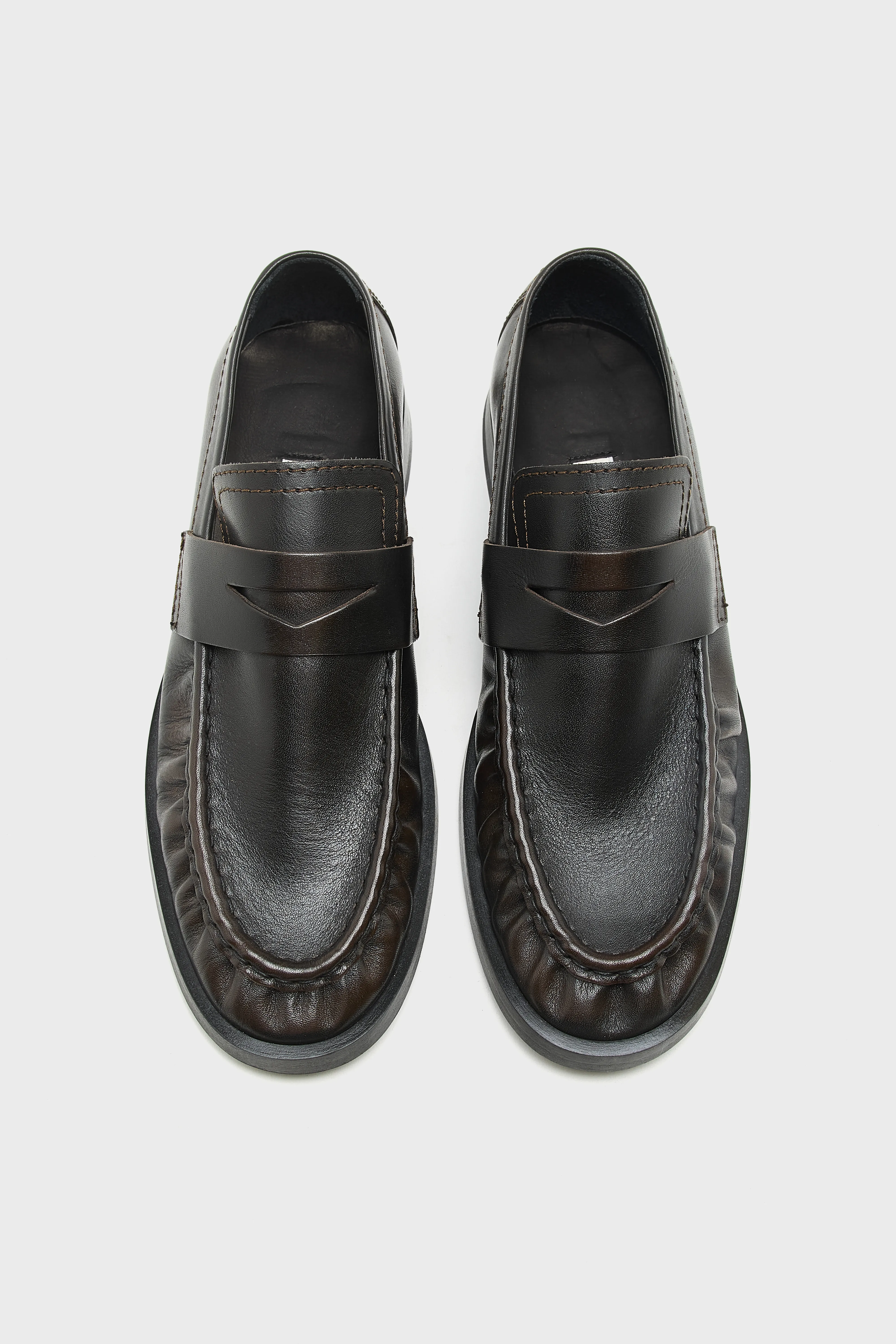 Zita Brown Black Moccasin Loafers  (252 / W / BROWN) - Image 4