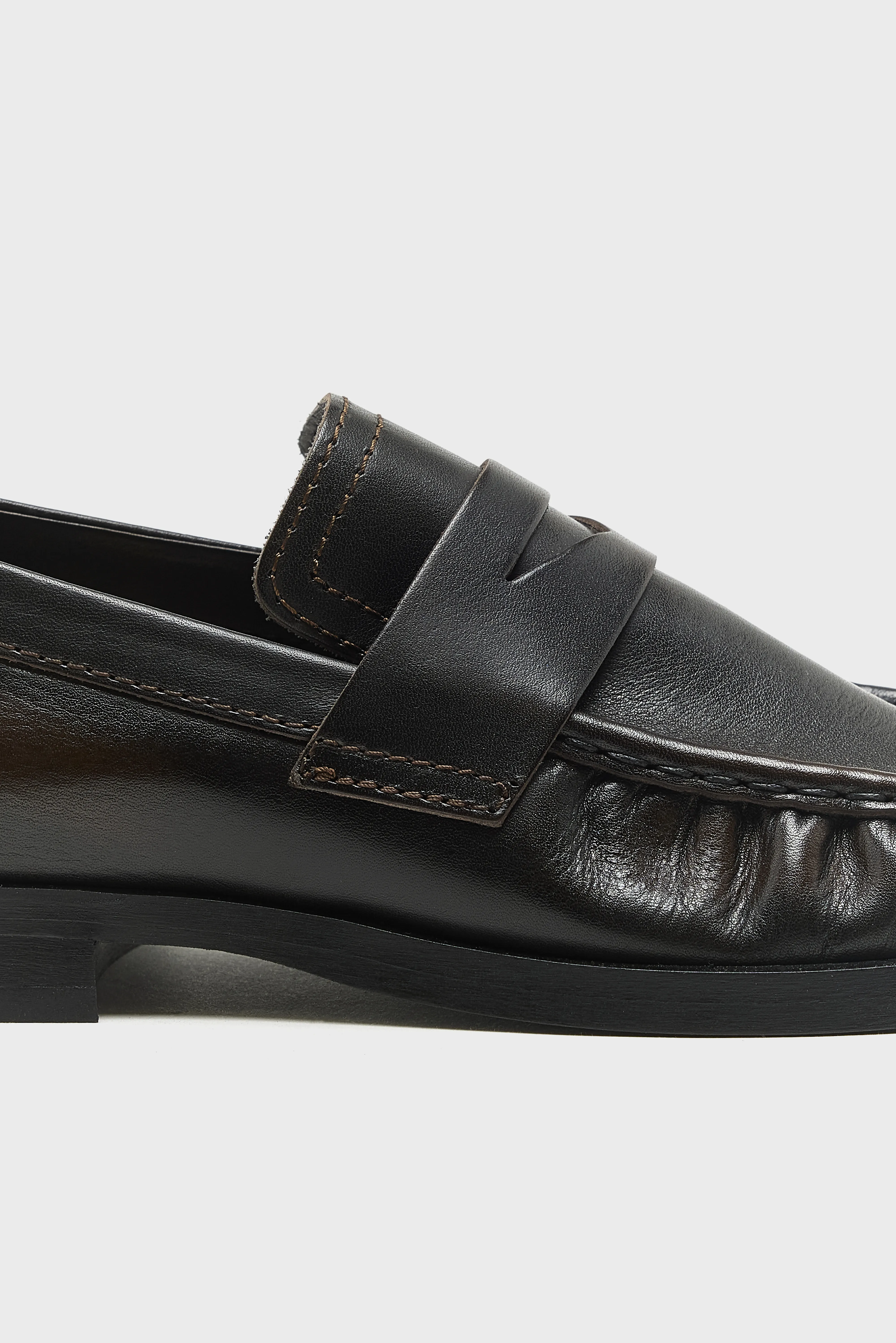 Zita Brown Black Moccasin Loafers  (252 / W / BROWN) - Image 5