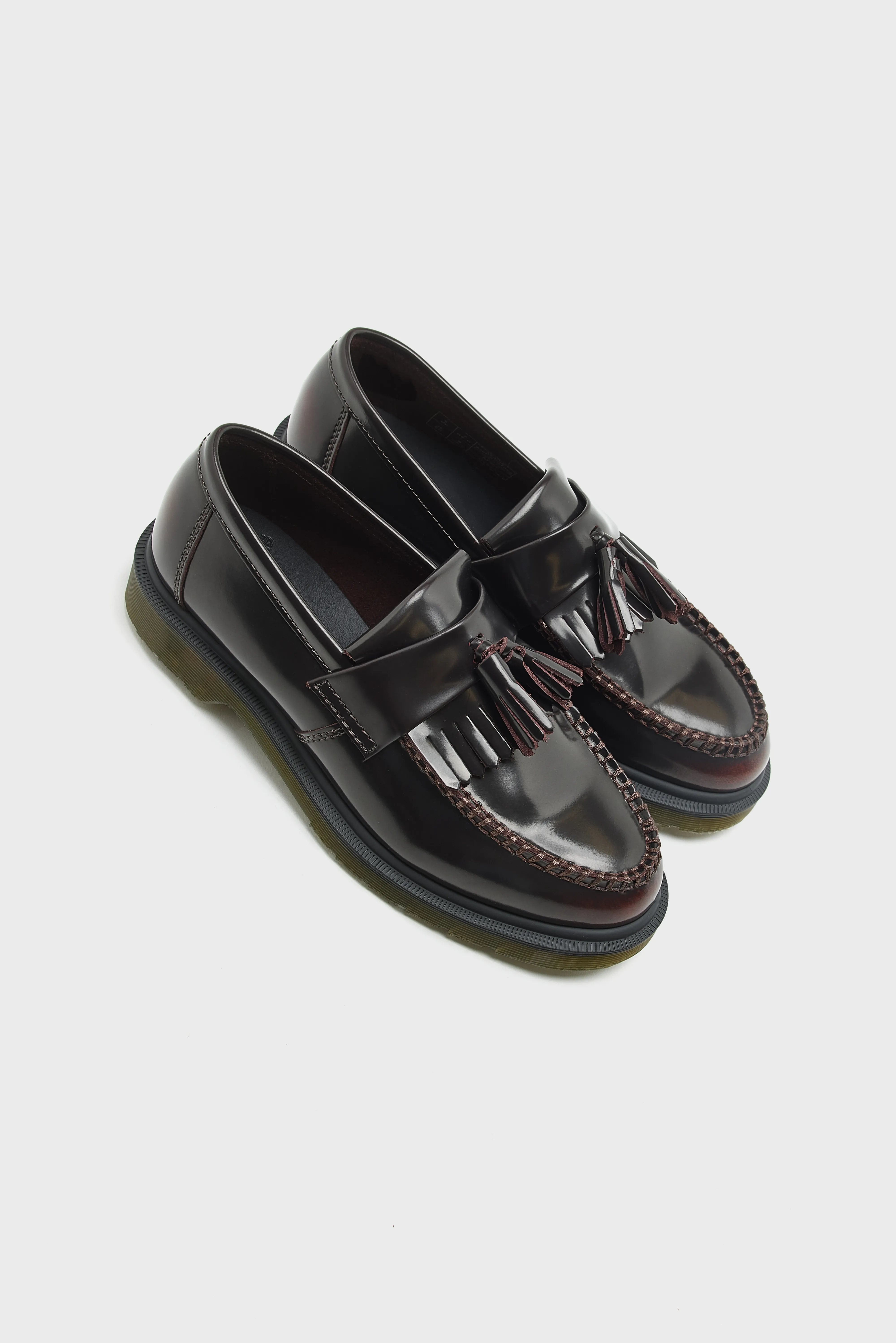 Adrian Arcadia Leather Tassel Loafers for Women (252 / W / RED) - Image 7