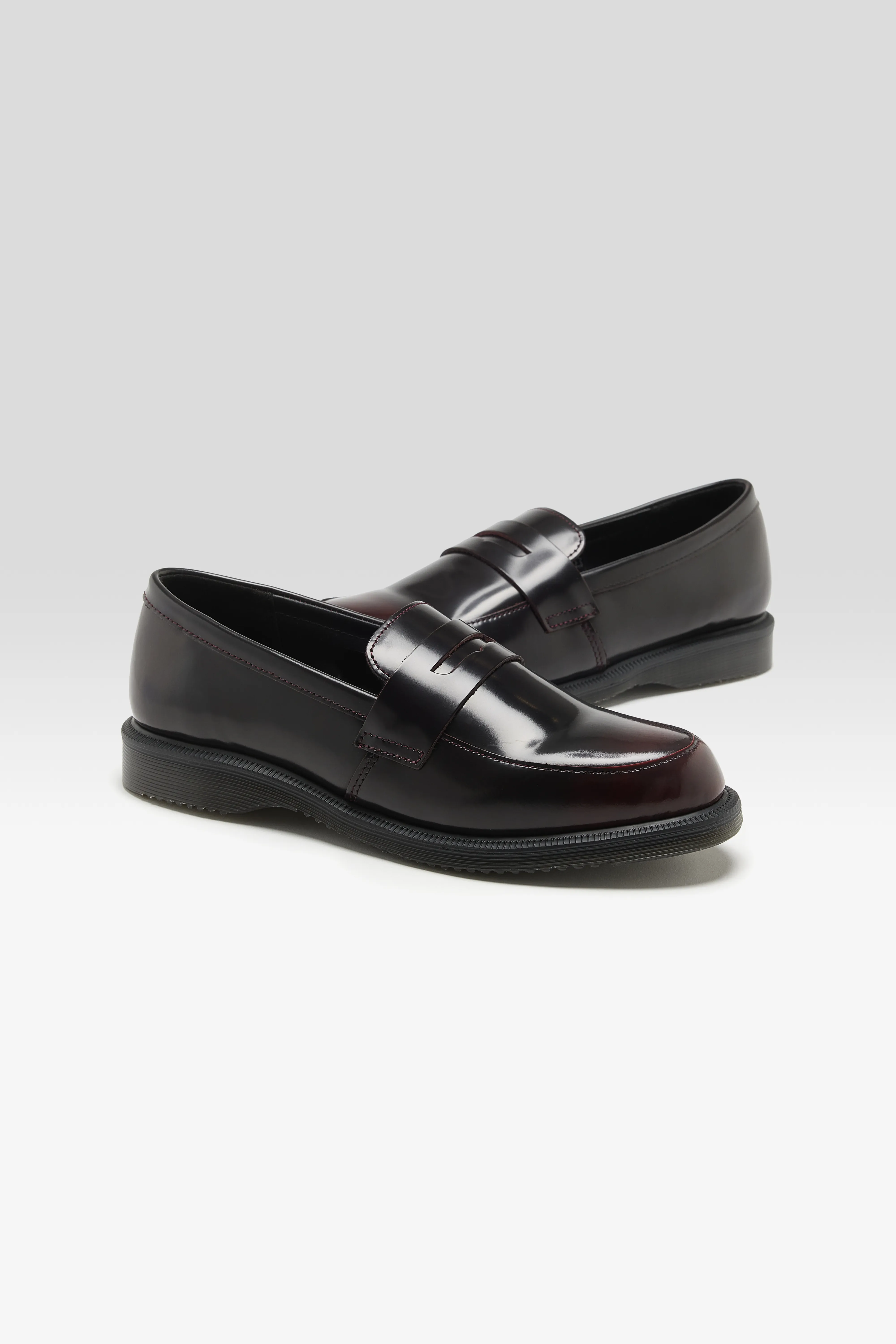 Temara Arcadia Leather Loafers for Women (252 / W / RED) - Image 3