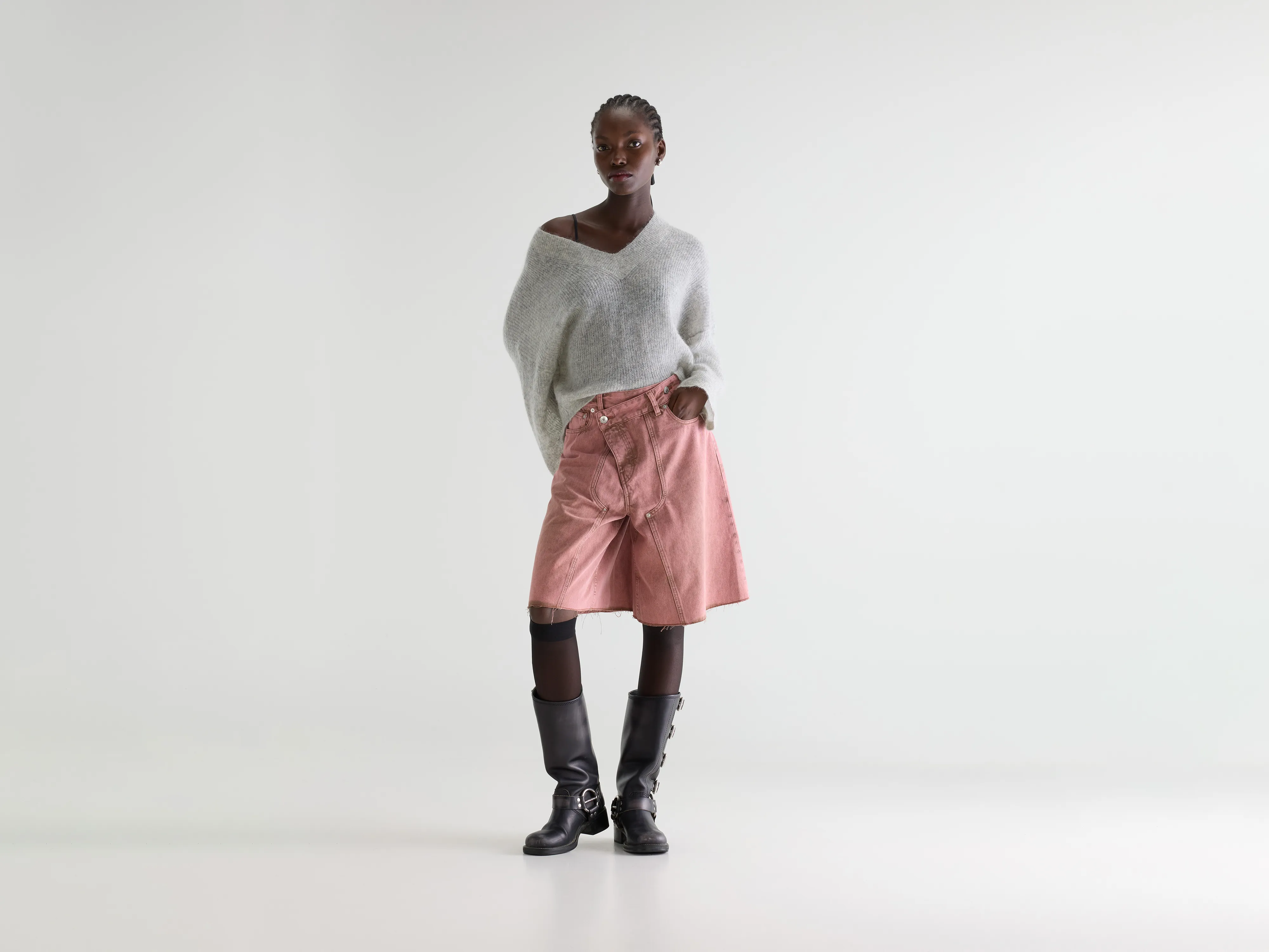Pearly Bermuda shorts (261 / W / DUSTY PINK)