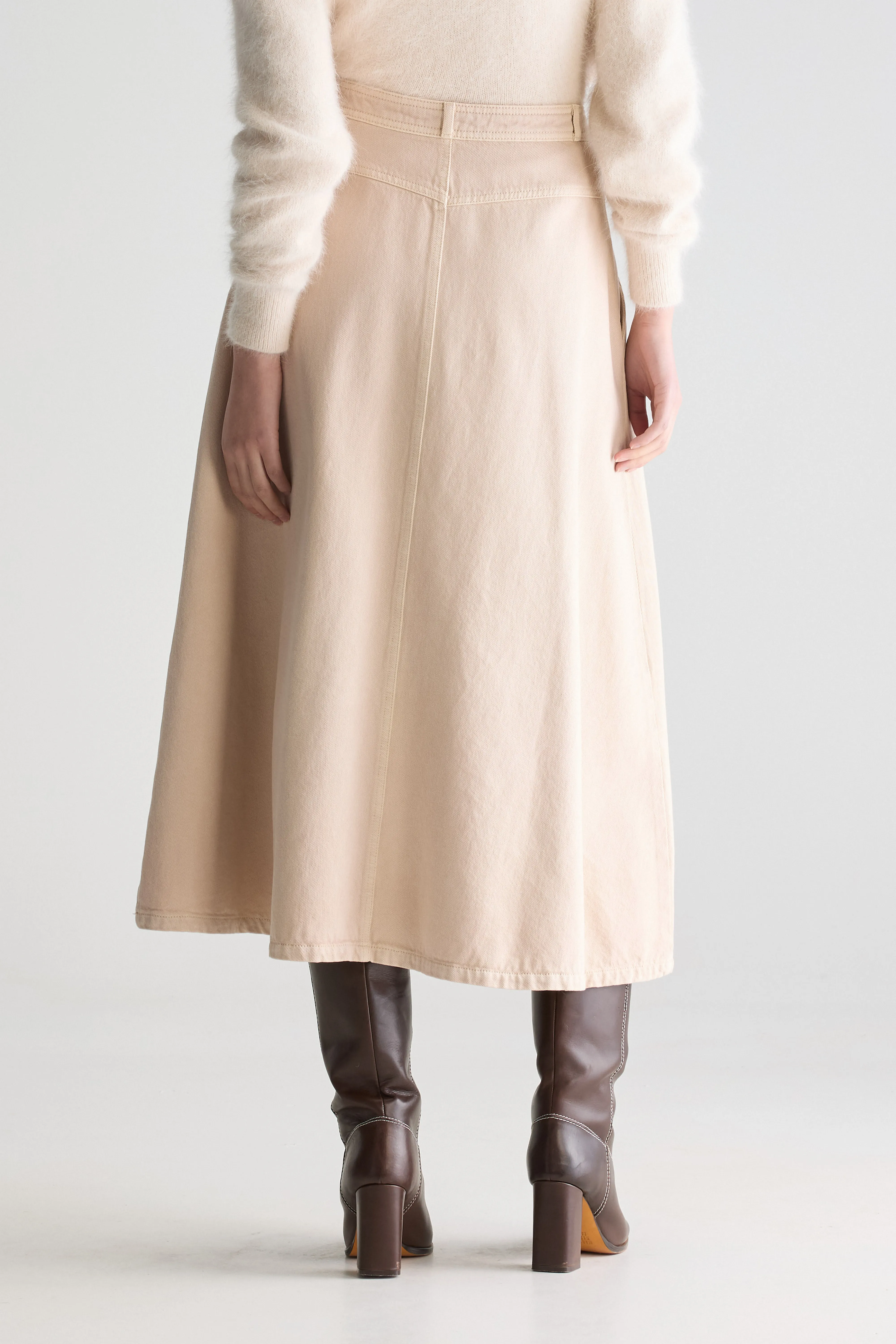Gala flared mid skirt (251 / W / MOON) - Image 4