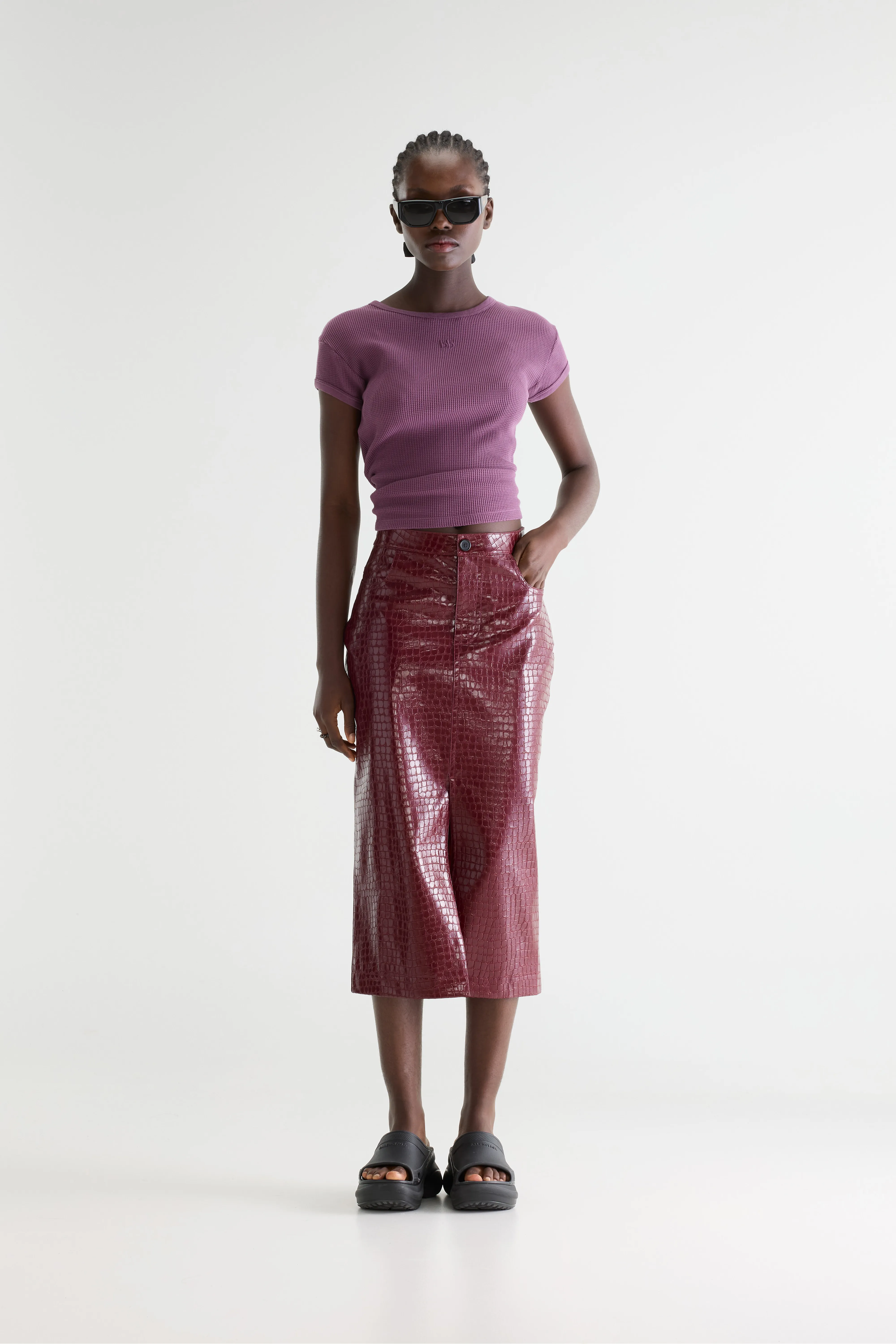 Halina midi skirt (261 / W / DRIED TOMATO) - Image 2