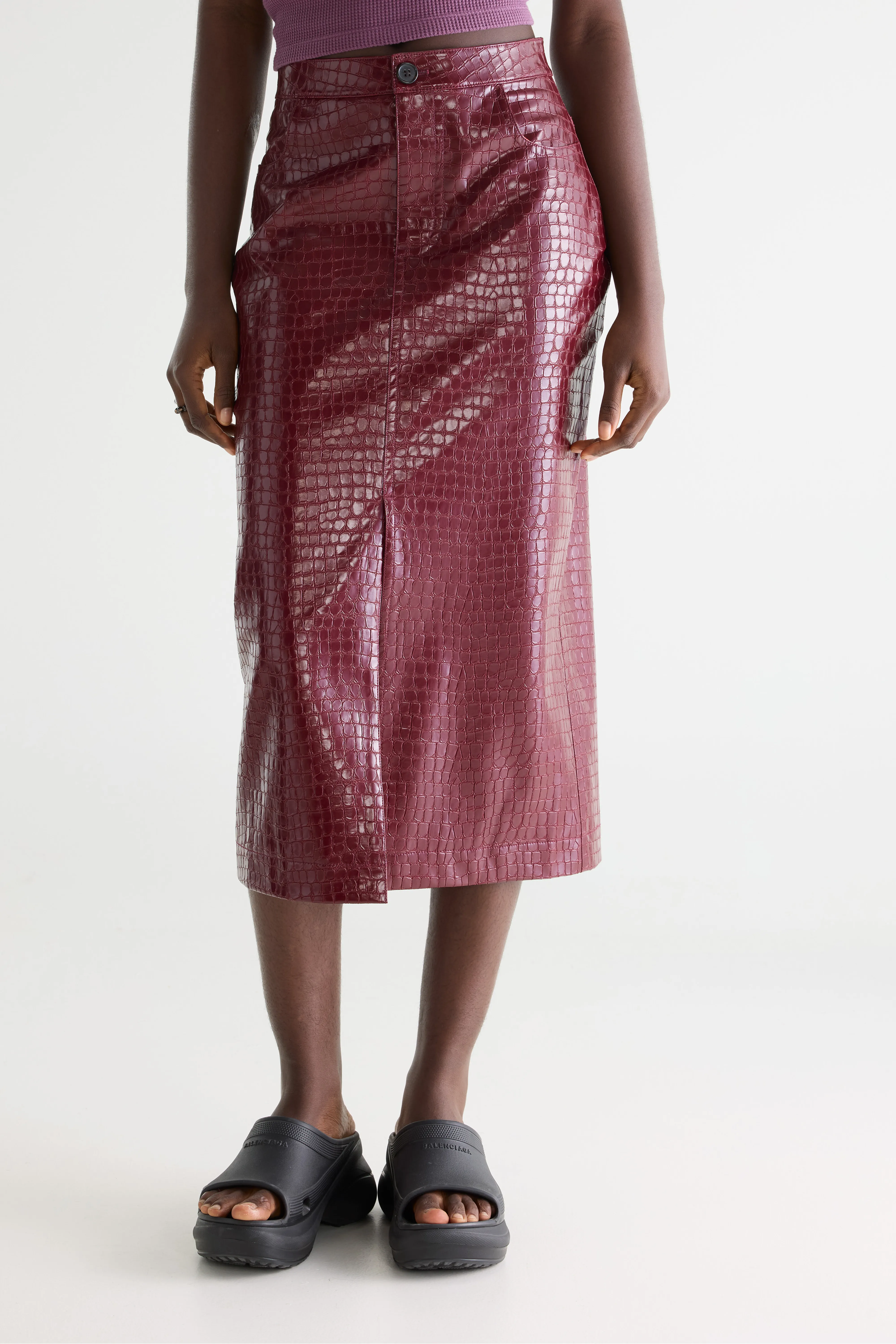 Halina midi skirt (261 / W / DRIED TOMATO) - Image 3