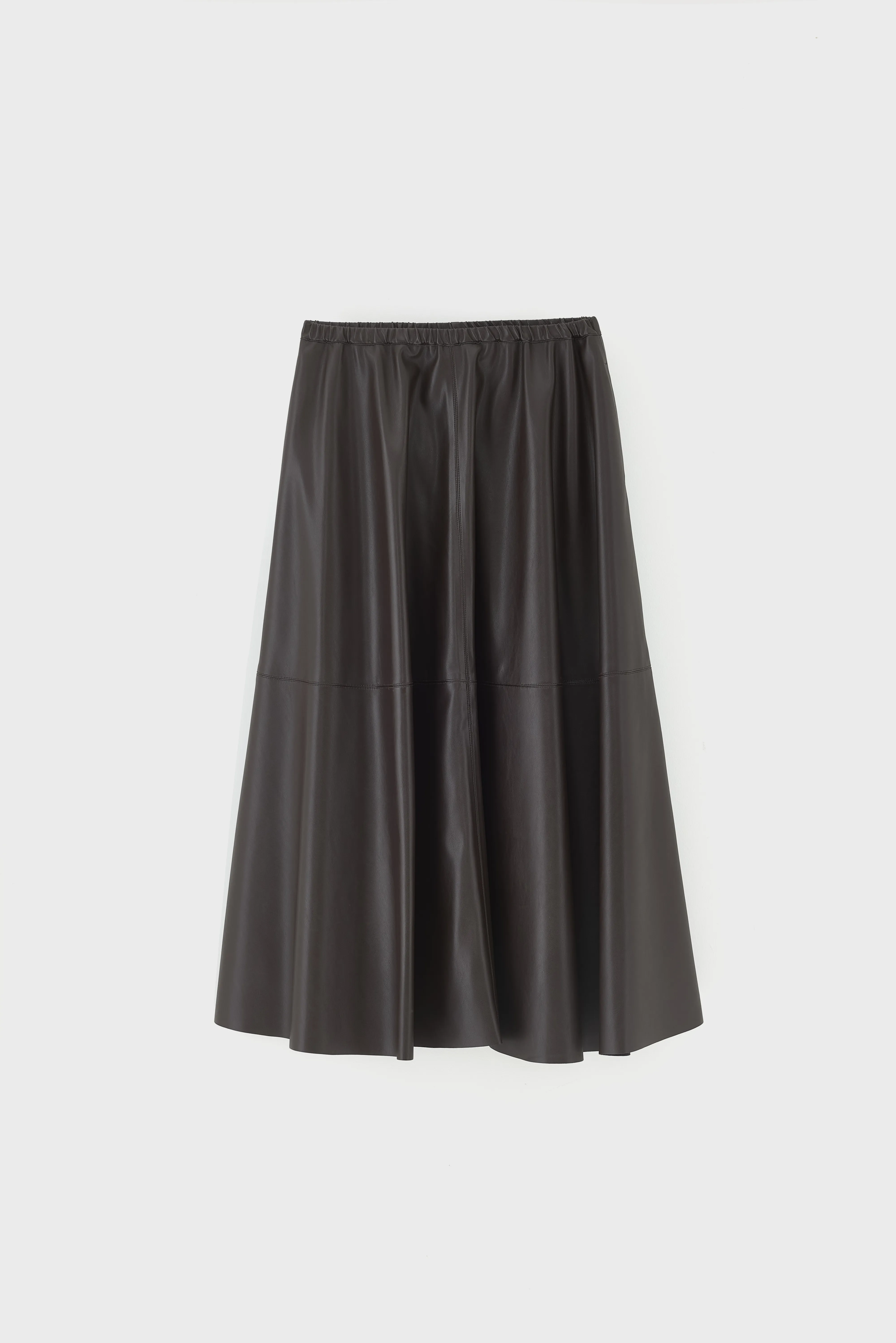 Hezra faux-leather long skirt (261 / W / DARK ROAST) - Image 8