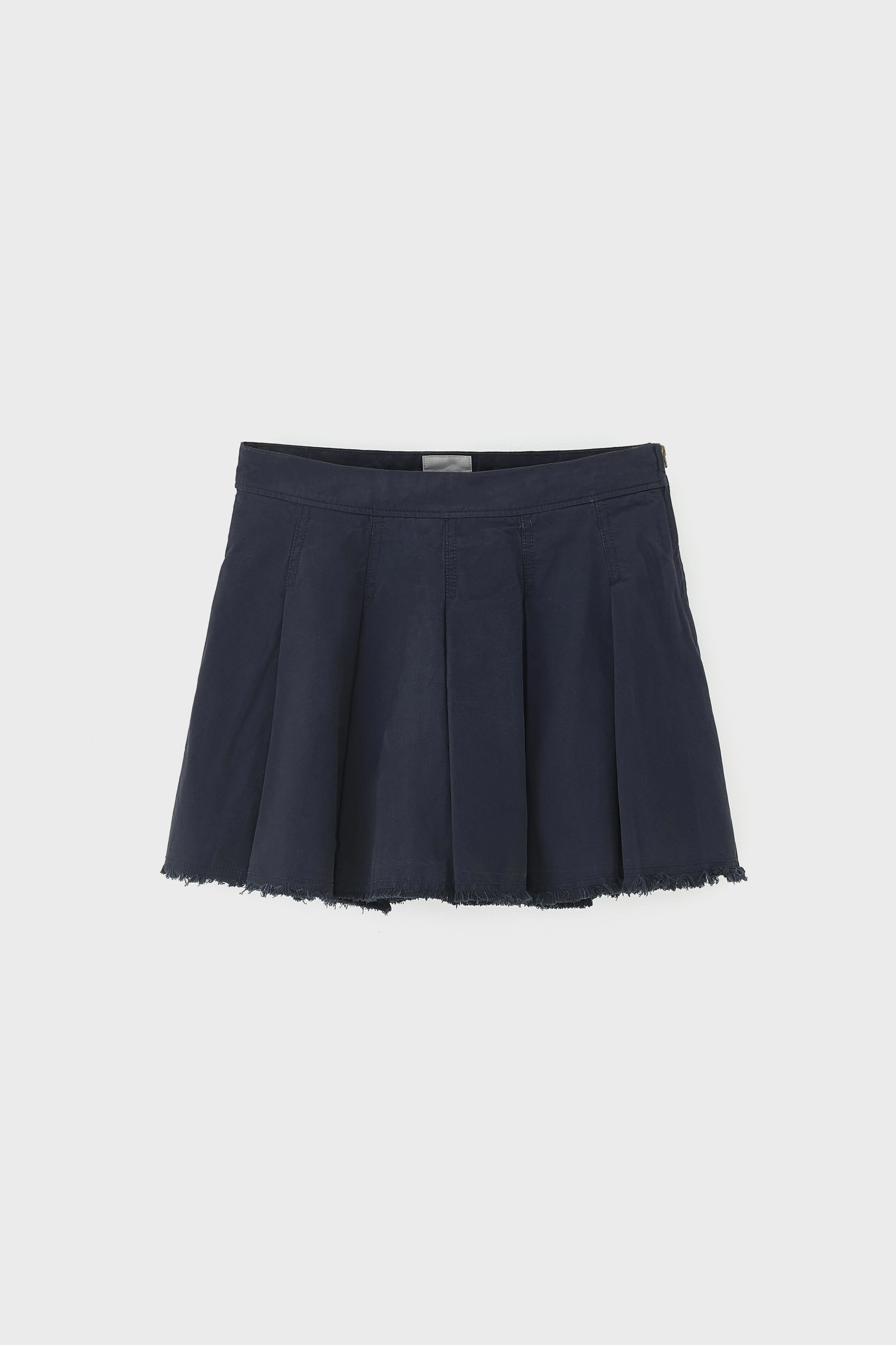 Windy pleated mini skirt (261 / W / NAVY) - Image 7