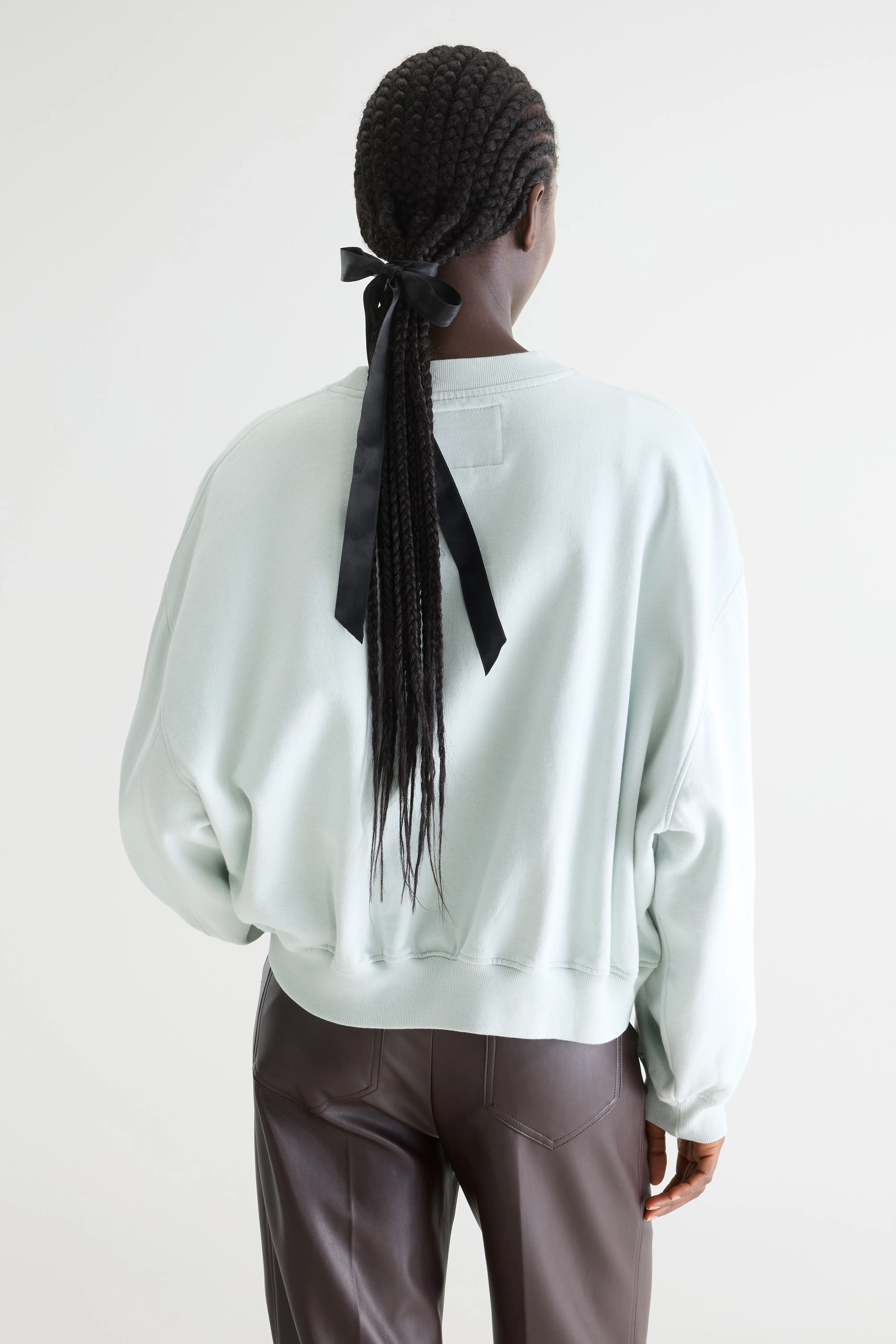 Fancy cropped crewneck sweatshirt (261 / W / AGUA VERDE) - Image 4