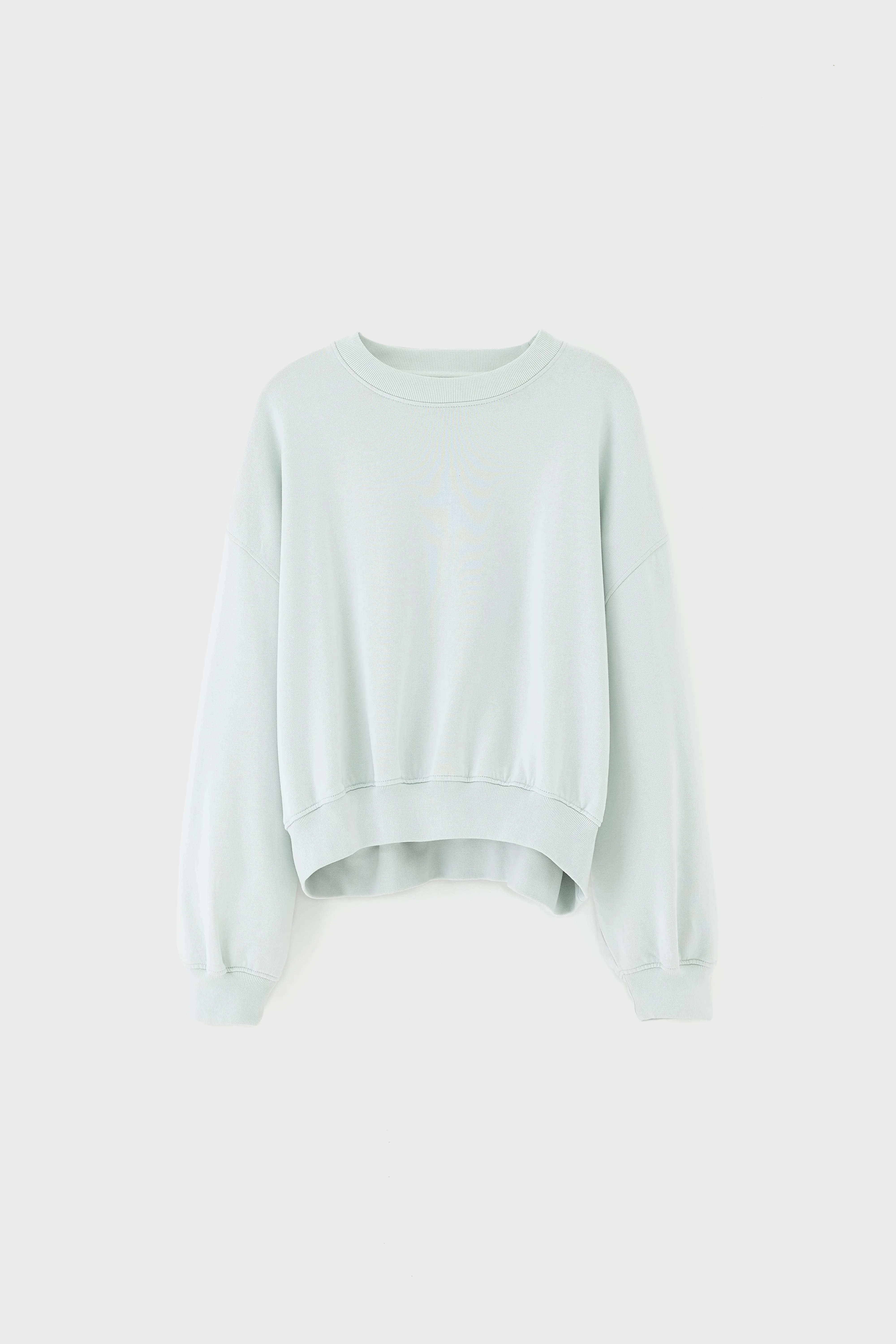 Fancy cropped crewneck sweatshirt (261 / W / AGUA VERDE) - Image 7