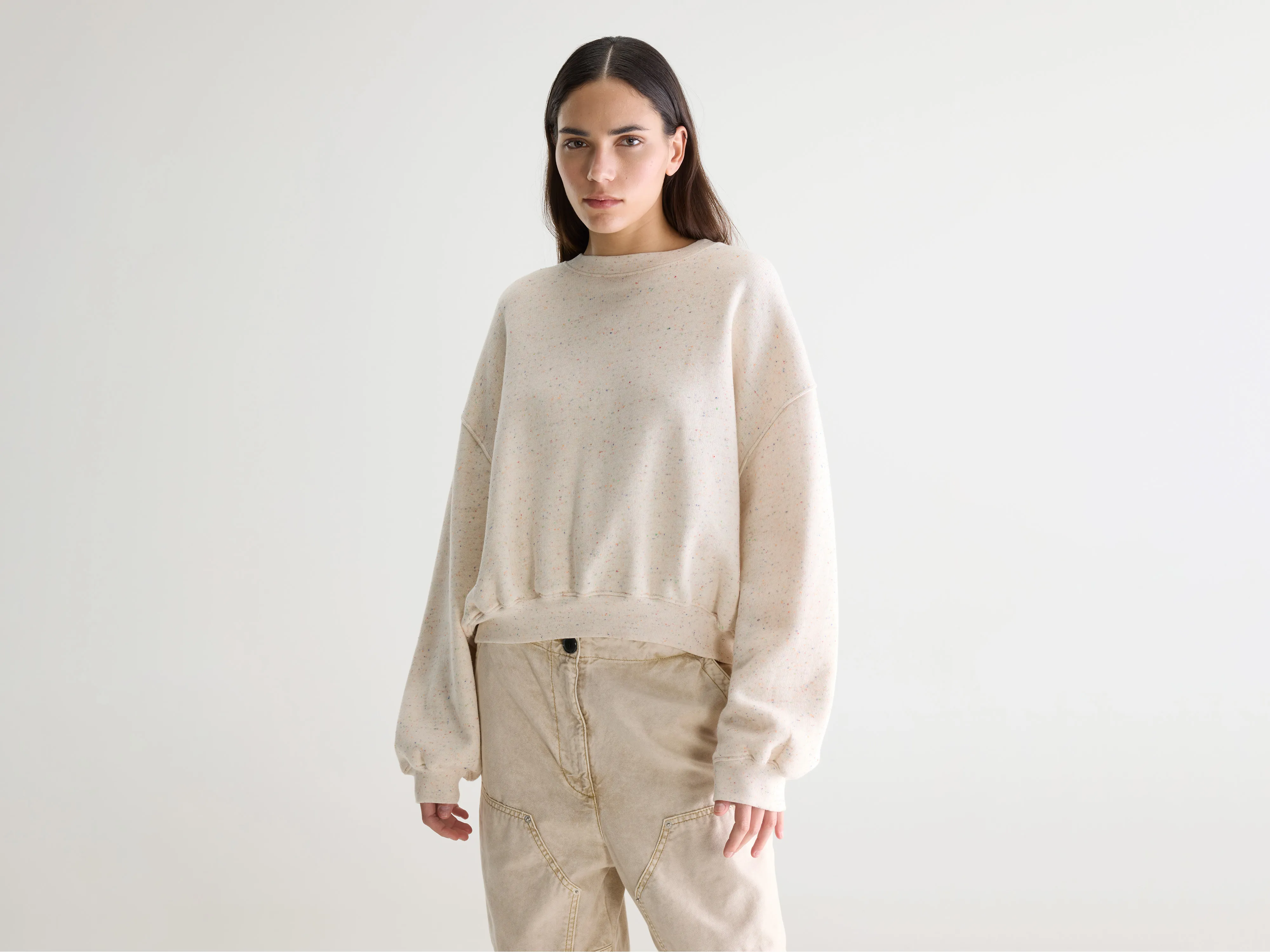 Fancy cropped crewneck sweatshirt (261 / W / COMBO C)