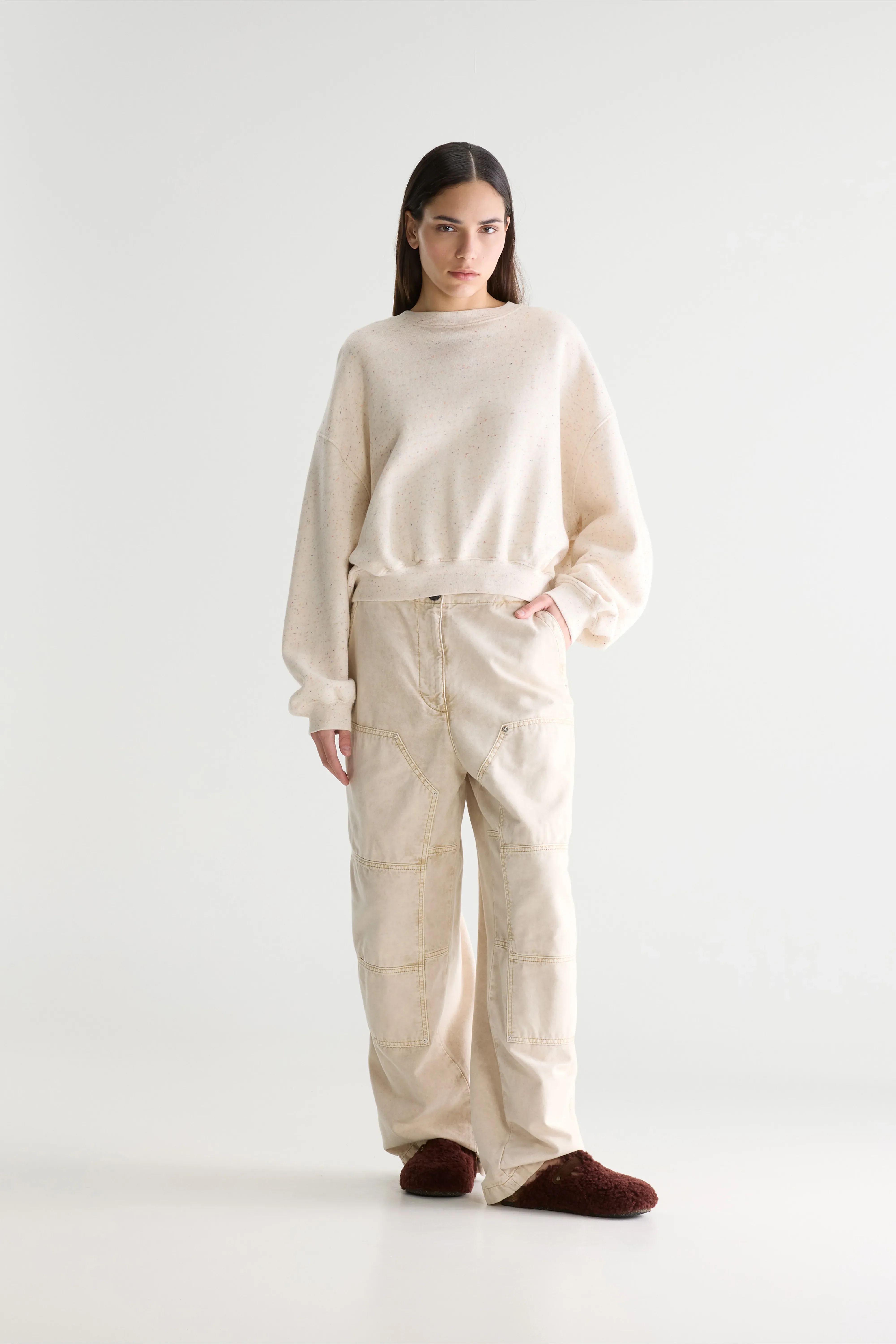 Fancy cropped crewneck sweatshirt (261 / W / COMBO C) - Image 3