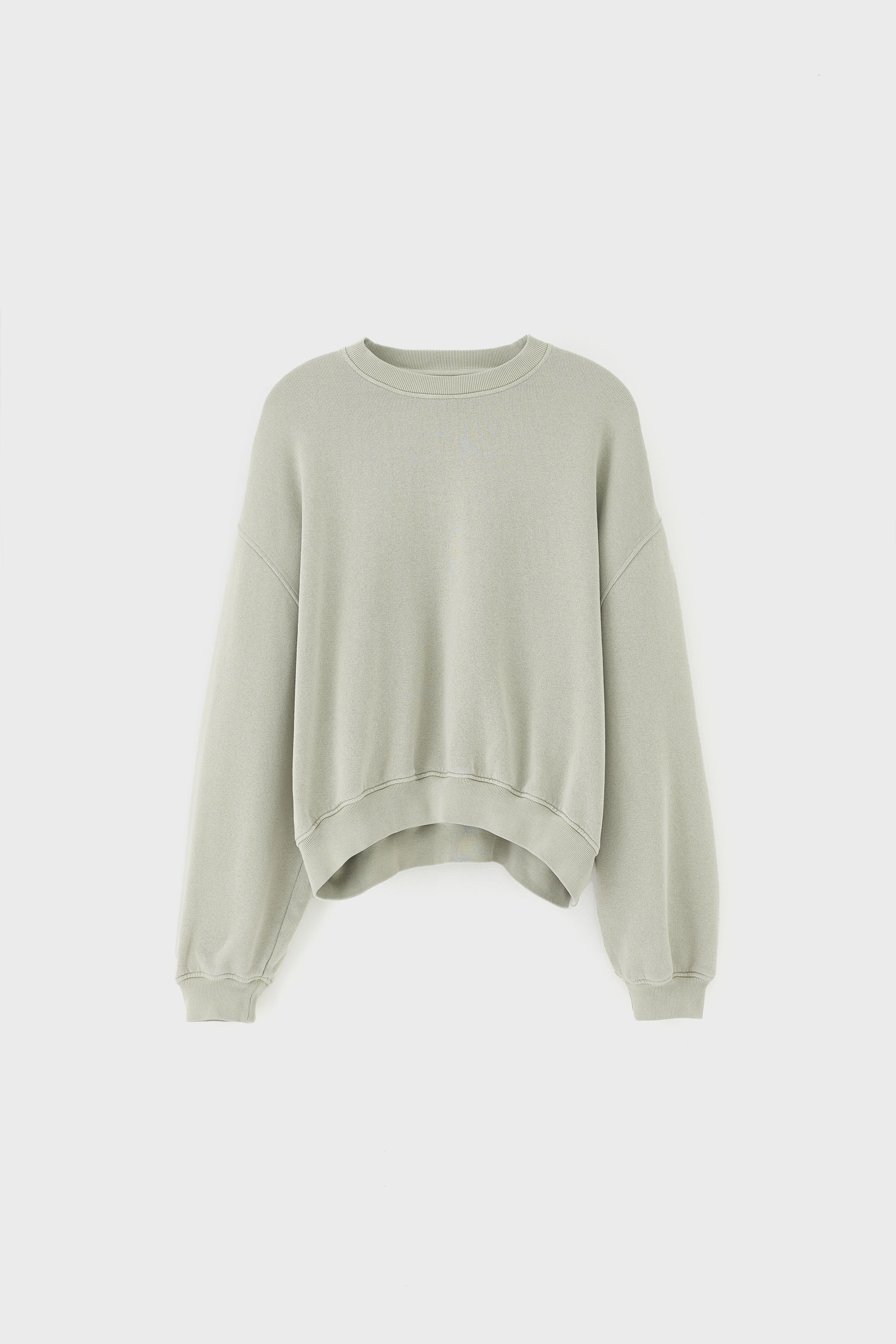 Fancy cropped crewneck sweatshirt (261 / W / JADEITE) - Image 7