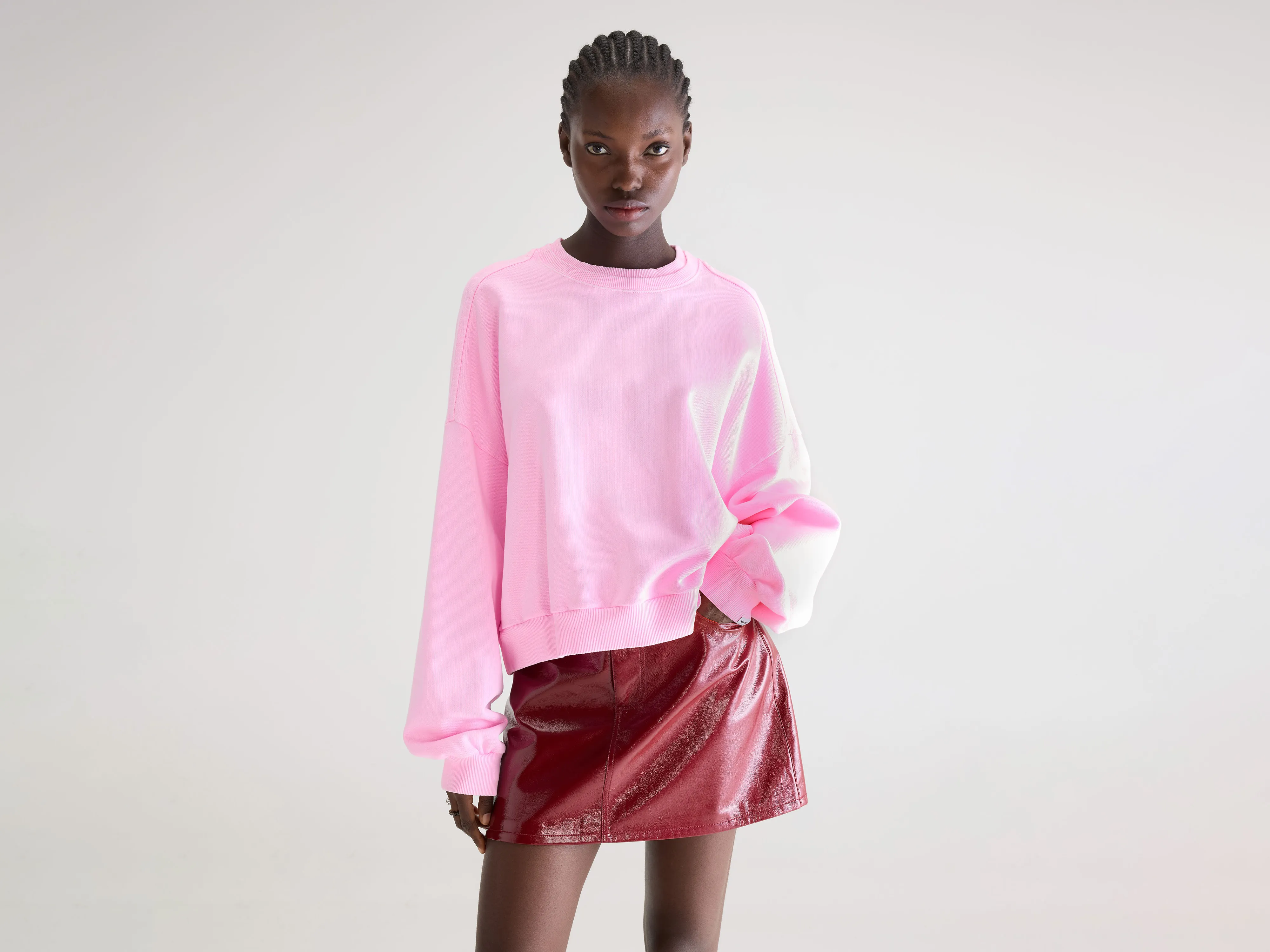 Ferna crewneck sweatshirt (261 / W / FLUO PINK)